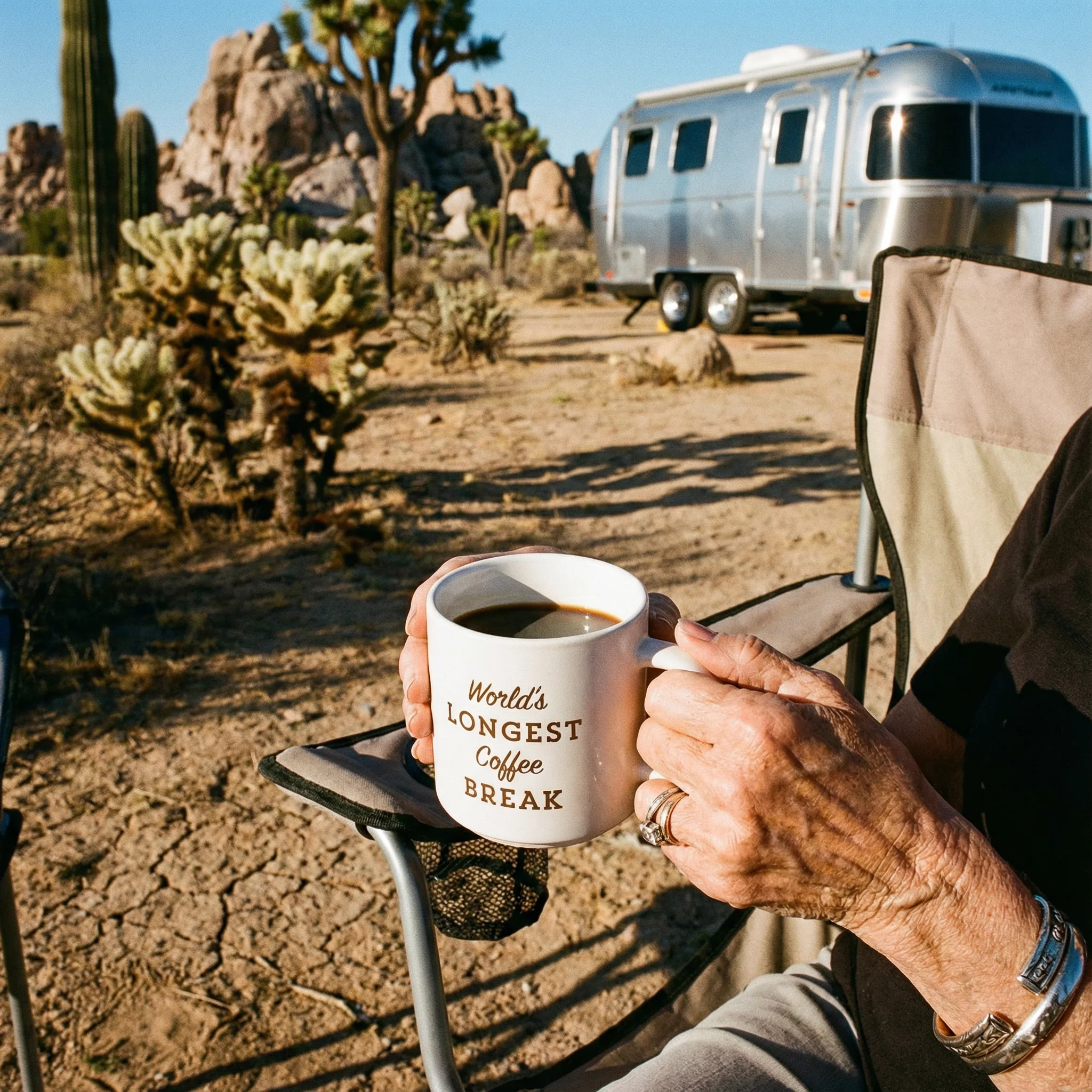 Retirement Gift "World's Longest Coffee Break" Stackable White Mug | Stoneware Tea Coffee| Retired | 14oz. - Image 3