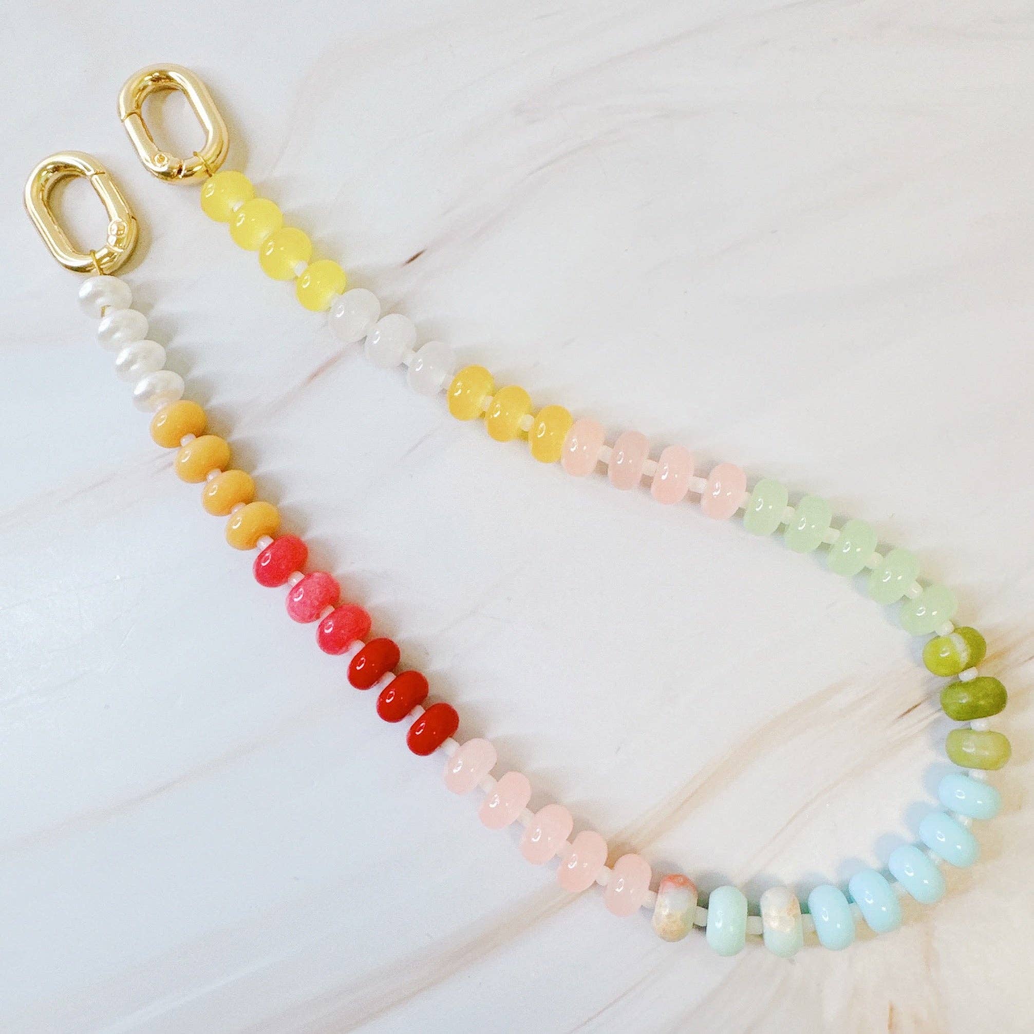 Color Festival Stone Mix Bag Charm - Image 3