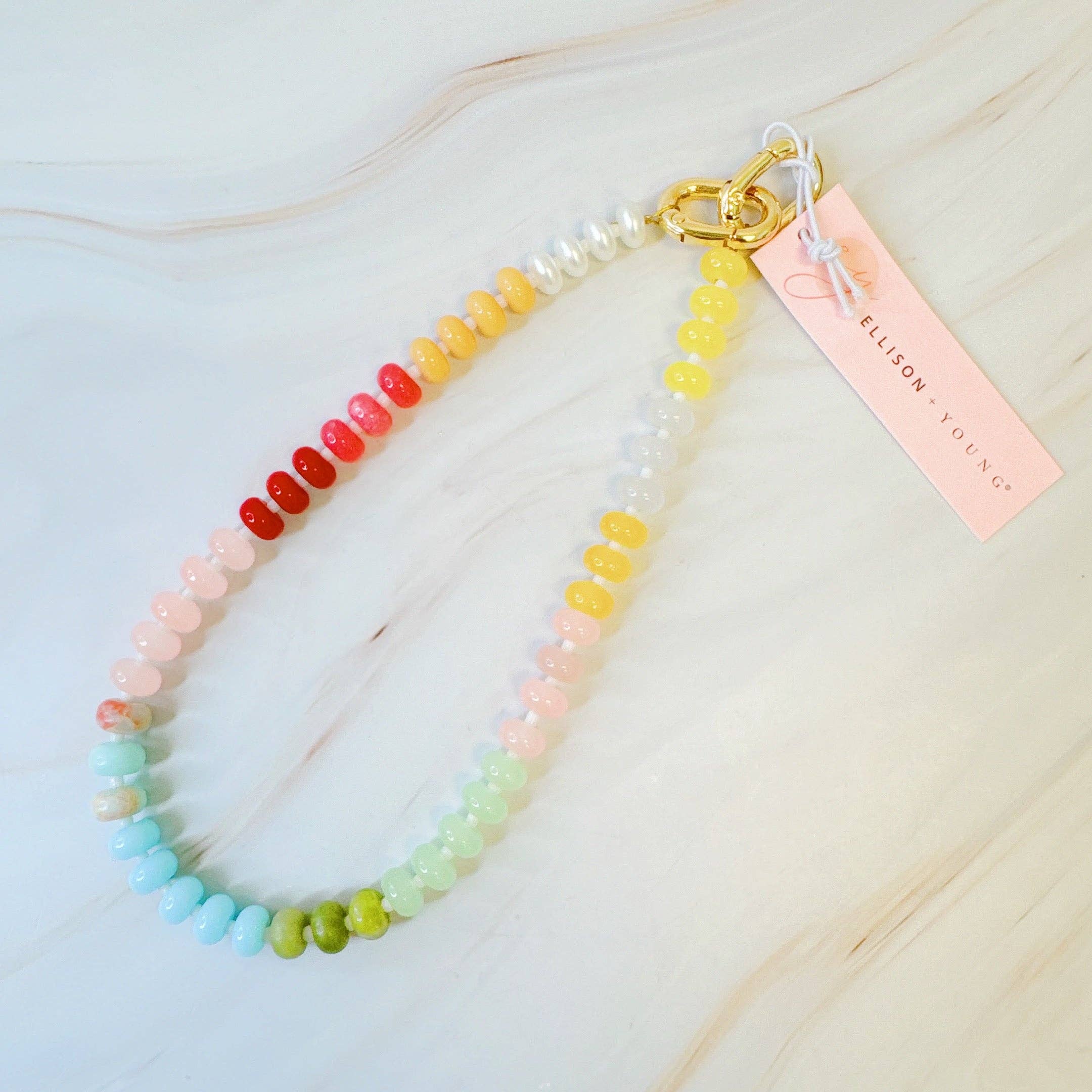 Color Festival Stone Mix Bag Charm - Image 4