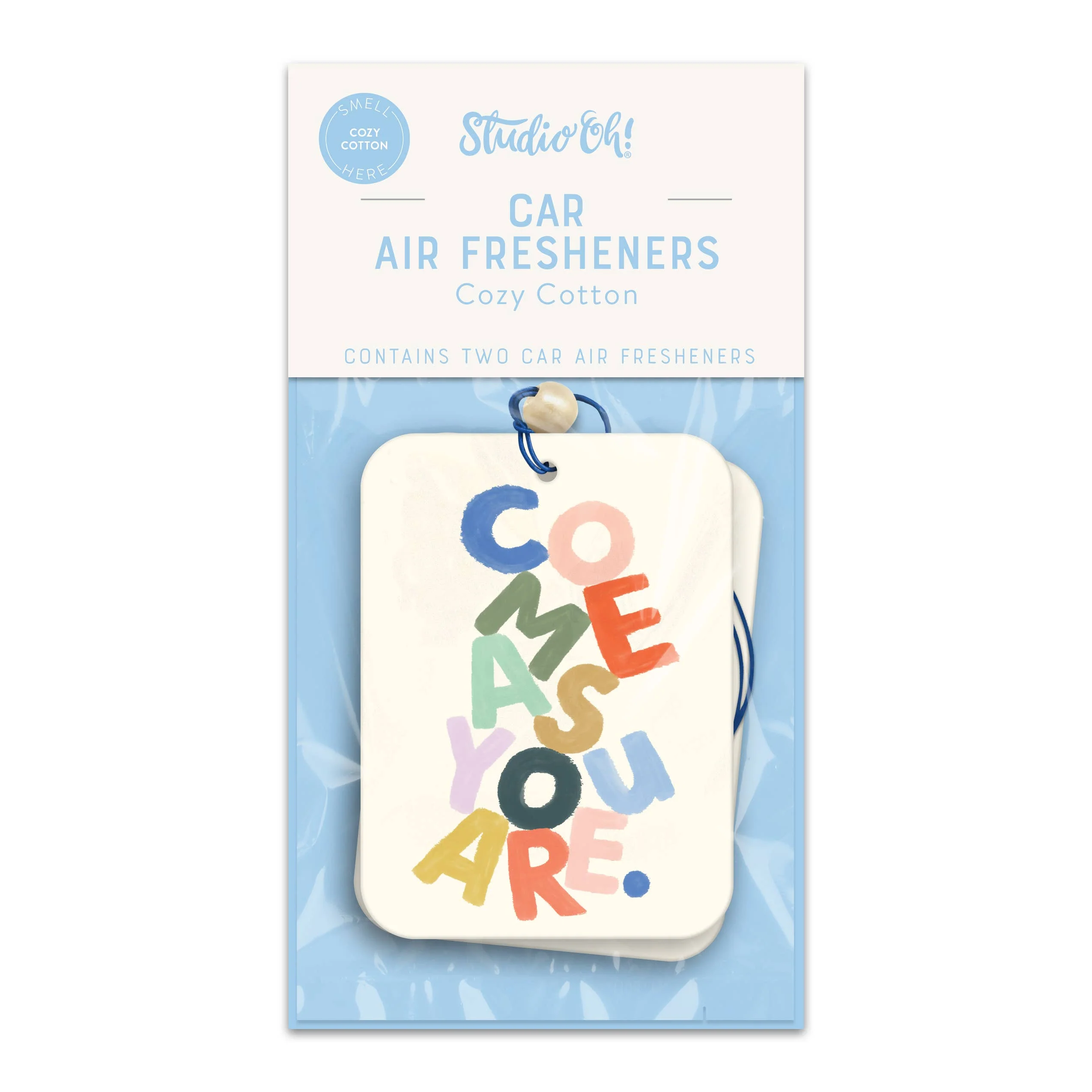 Set of 2 Come As You Are Car Air Freshener | 70s 80s Retro Cozy Cotton Car Scent Diffuser Deodorizer - Image 3