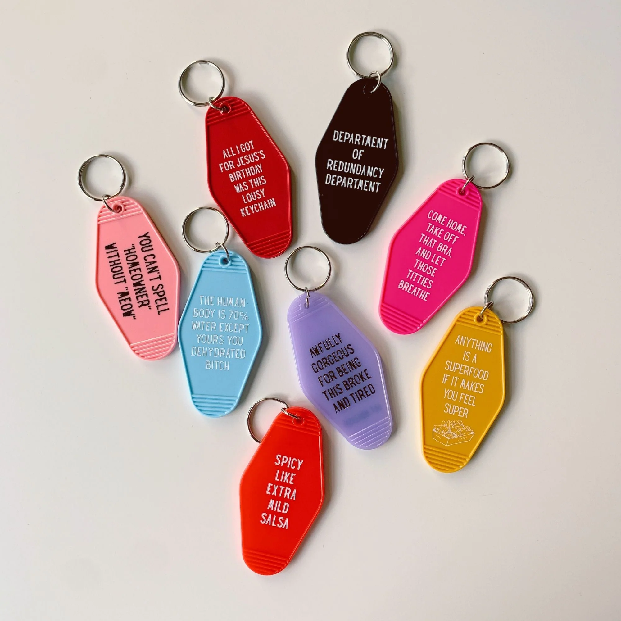Come Home Take Off That Bra Motel Style Keychain in Fuchsia Pink - Image 7
