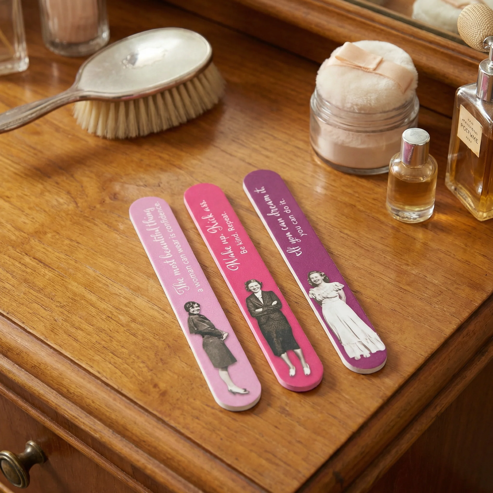 Confidence Emery Boards Set of 3 Inspirational Vintage Nail Files SME25 - Image 6
