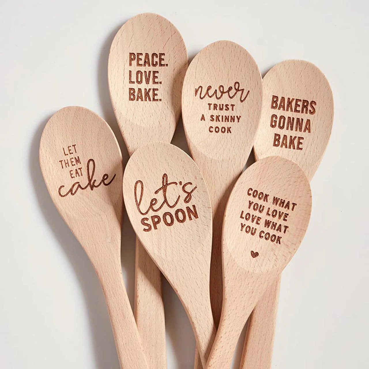 Cook What You Love Love What You Cook Wooden Spoon | In a Muslin Gift Bag - Image 3