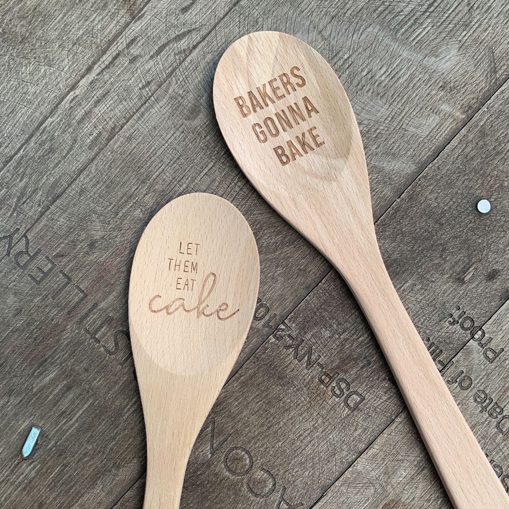Bakers Gonna Bake Cooking Spoon | Wooden Kitchen Utensil in Canvas Gift Bag - Image 8