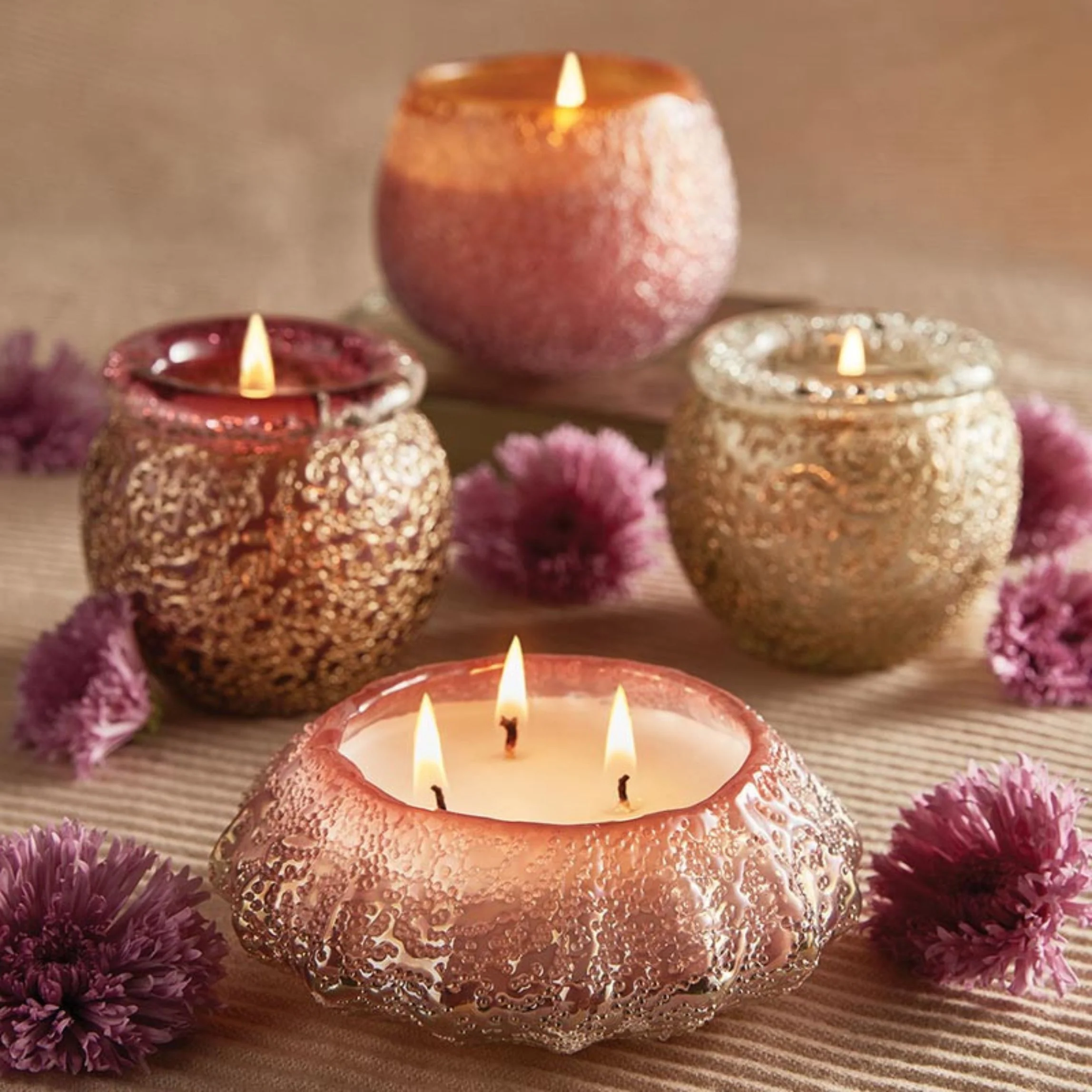 Coquette Candle | Hibiscus & Pink Guava Pink Ombre Glass Candle - Image 3