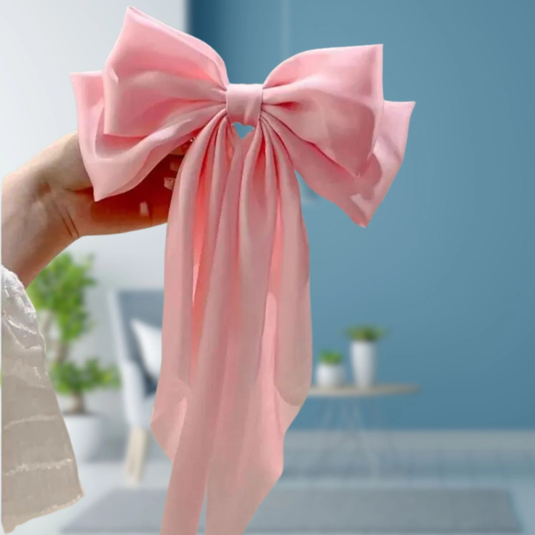 Coquettecore Extra Long Satin Hair Bow in 8 Colors - Image 2