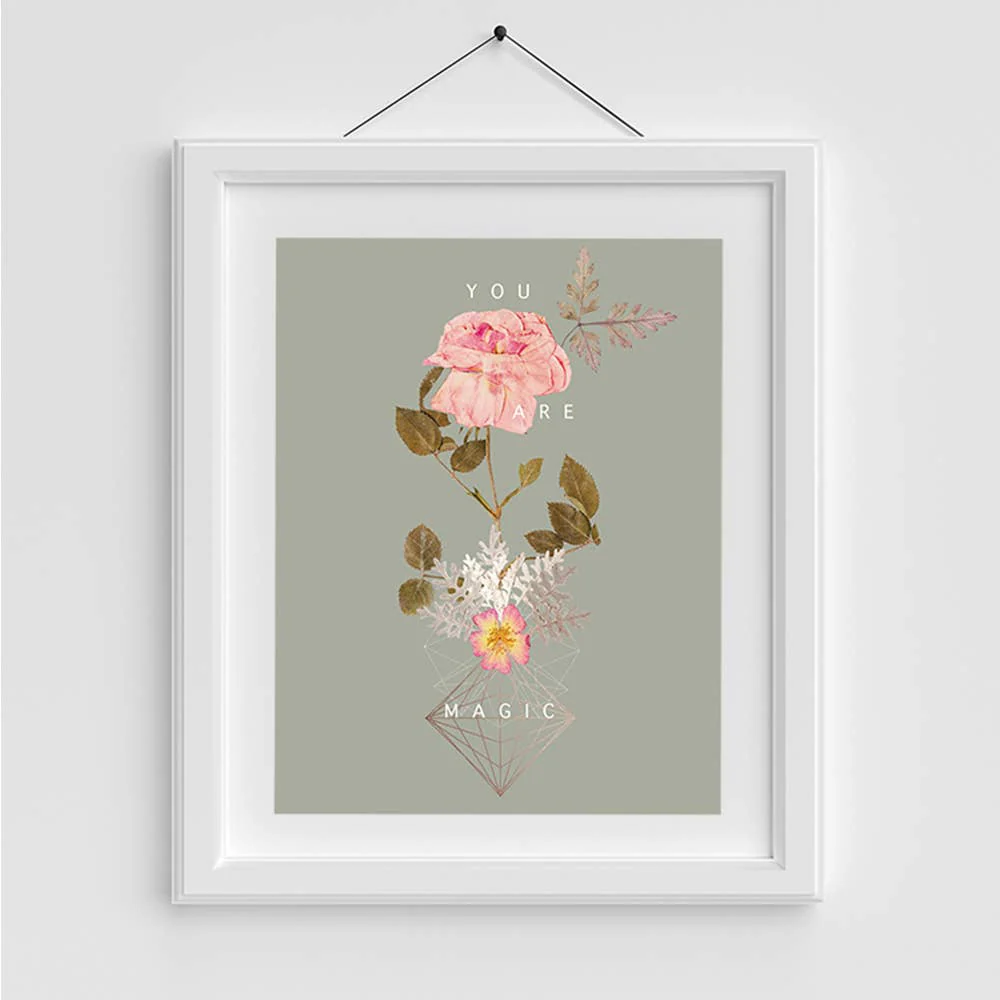 You Are Magic Cosmic Rose 11" x 14" Art Print | Copper Details - Image 4