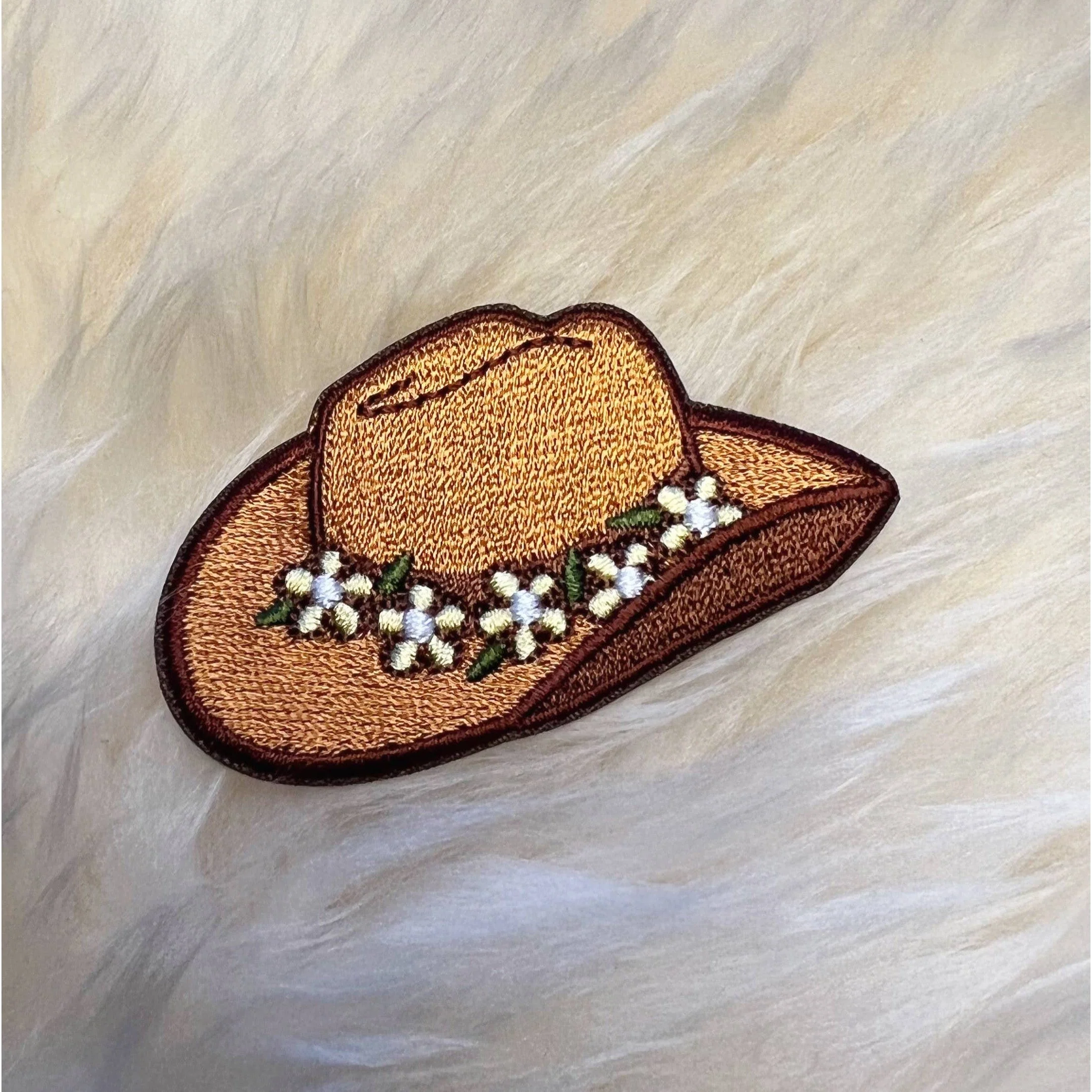 Cowgirl Hat Patch | Western Theme Embroidered Applique - Image 2