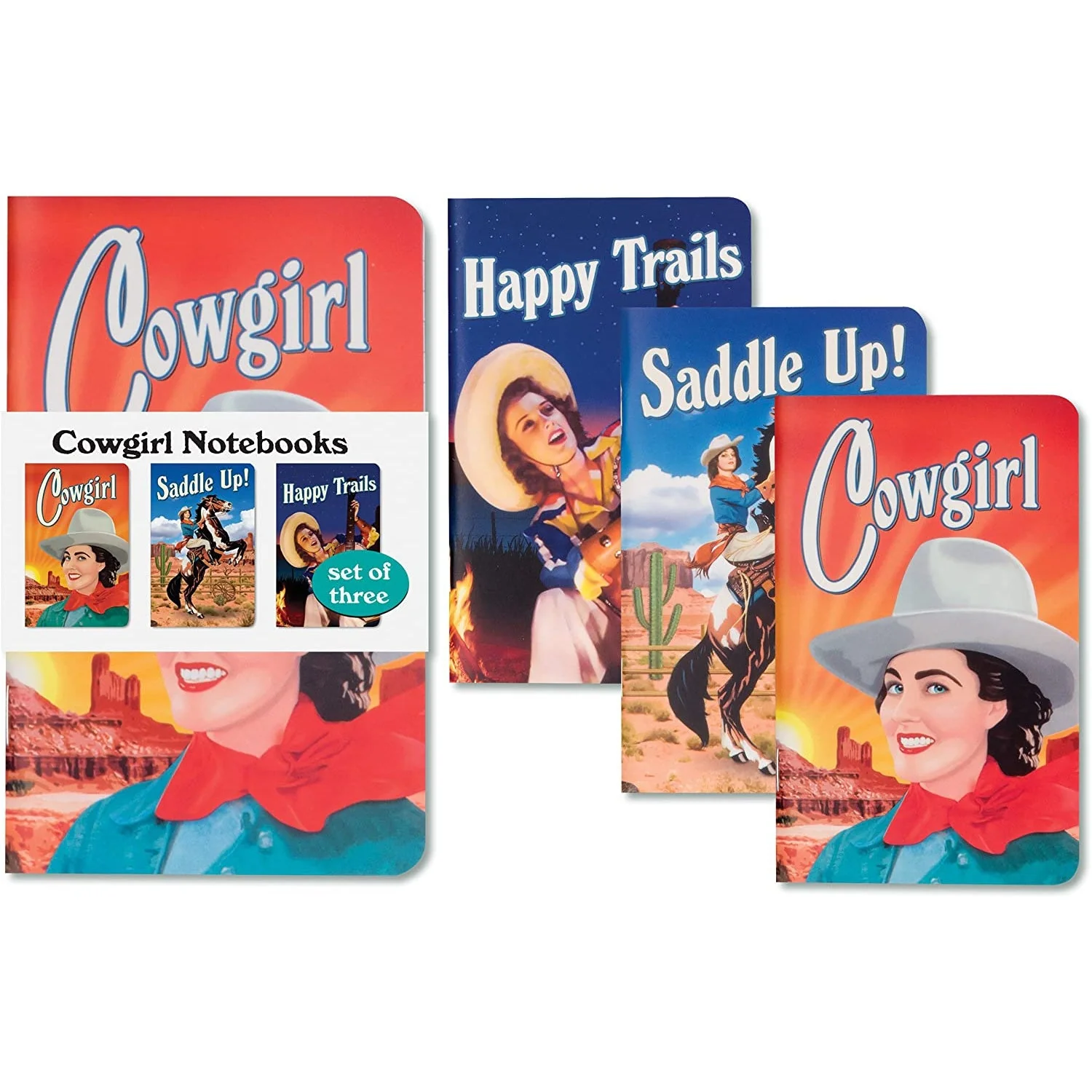 Last Call! Cowgirl Pocket Journal Notebook - Set of 3 - Image 4