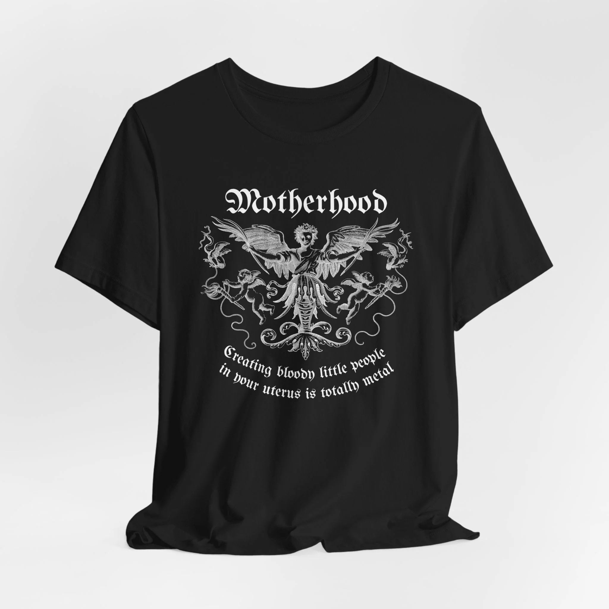 Creating Bloody Little People In Your Uterus is Totally Metal Unisex Jersey Short Sleeve Tee - Image 2