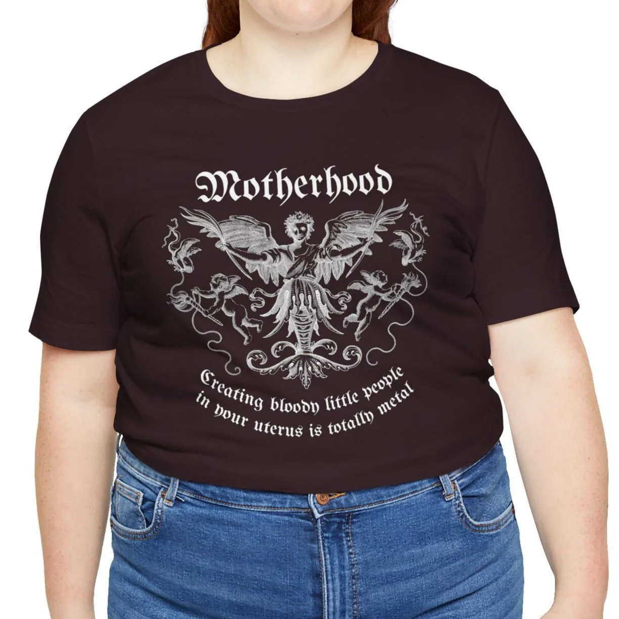 Creating Bloody Little People In Your Uterus is Totally Metal Unisex Jersey Short Sleeve Tee - Image 9