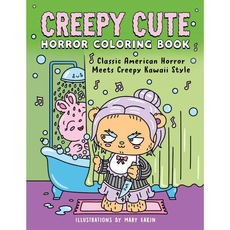 Creepy Cute Horror Coloring Book for Adults | Kawaii Monsters & Classic Scary Scenes - Image 3