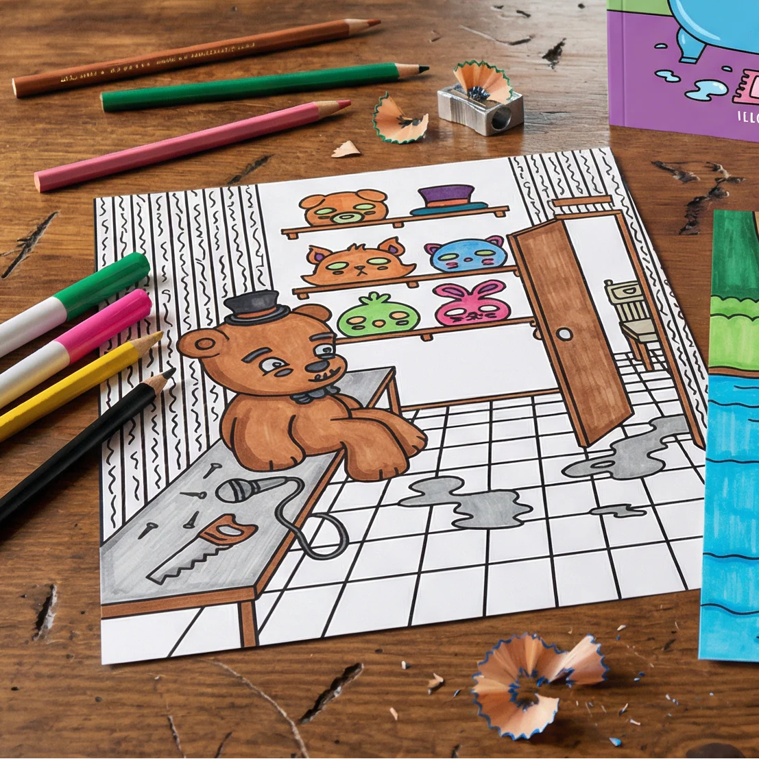 Creepy Cute Horror Coloring Book for Adults | Kawaii Monsters & Classic Scary Scenes - Image 7