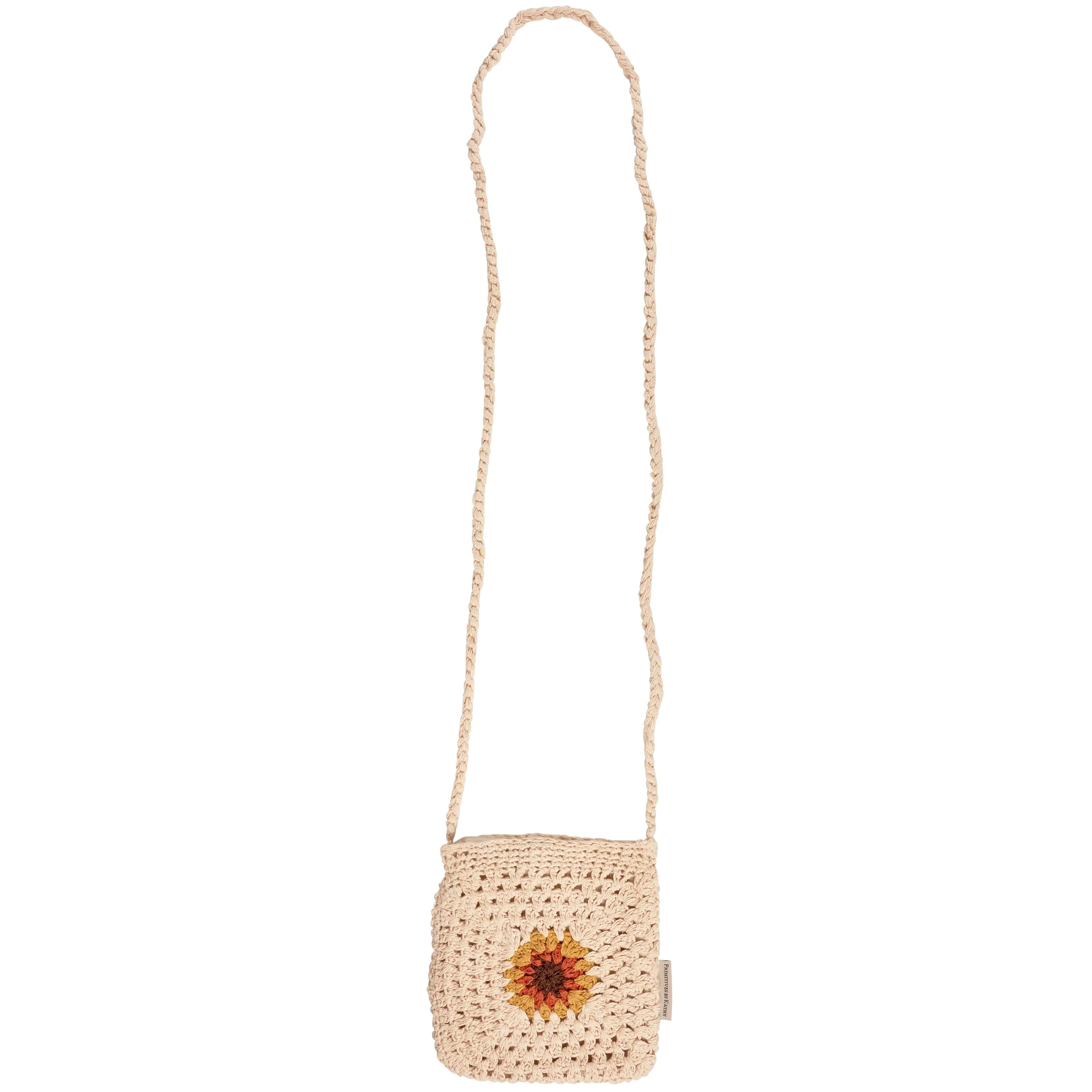 Crochet Sunflower Crossbody Bag | Shoulder Sling Handbag | 8" x 8" - Image 4