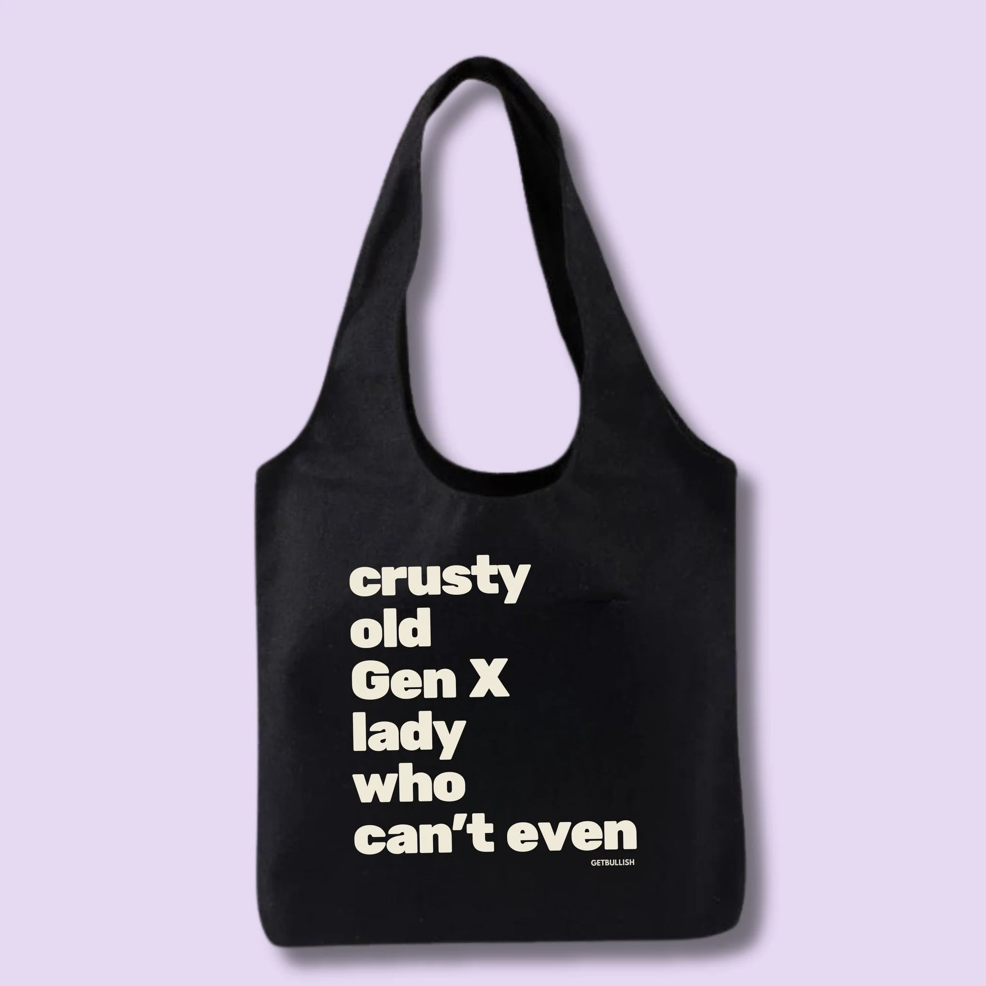 Crusty Old Gen X Lady Who Can't Even Keychain and Tote Bag Bundle | Motel Style Keyholder and Black Canvas Tote - Image 5
