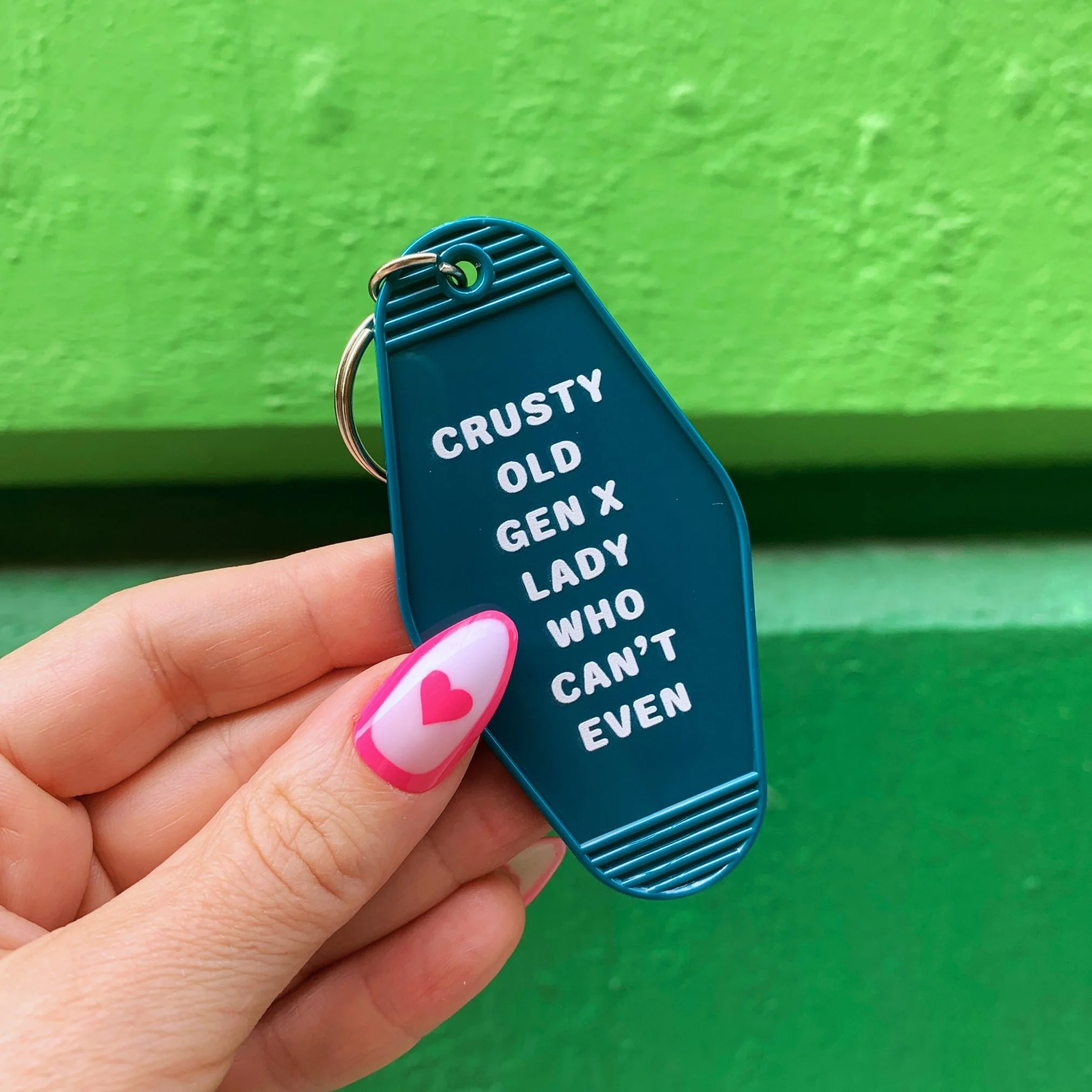 Crusty Old Gen X Lady Who Can't Even Keychain and Tote Bag Bundle | Motel Style Keyholder and Black Canvas Tote - Image 8