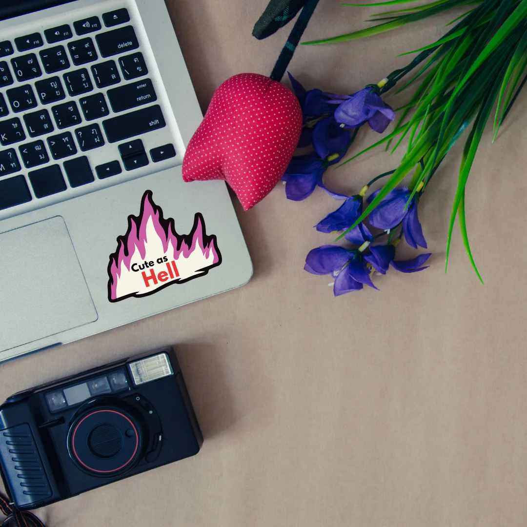 Cute As Hell | Vinyl Die Cut Sticker - Image 2