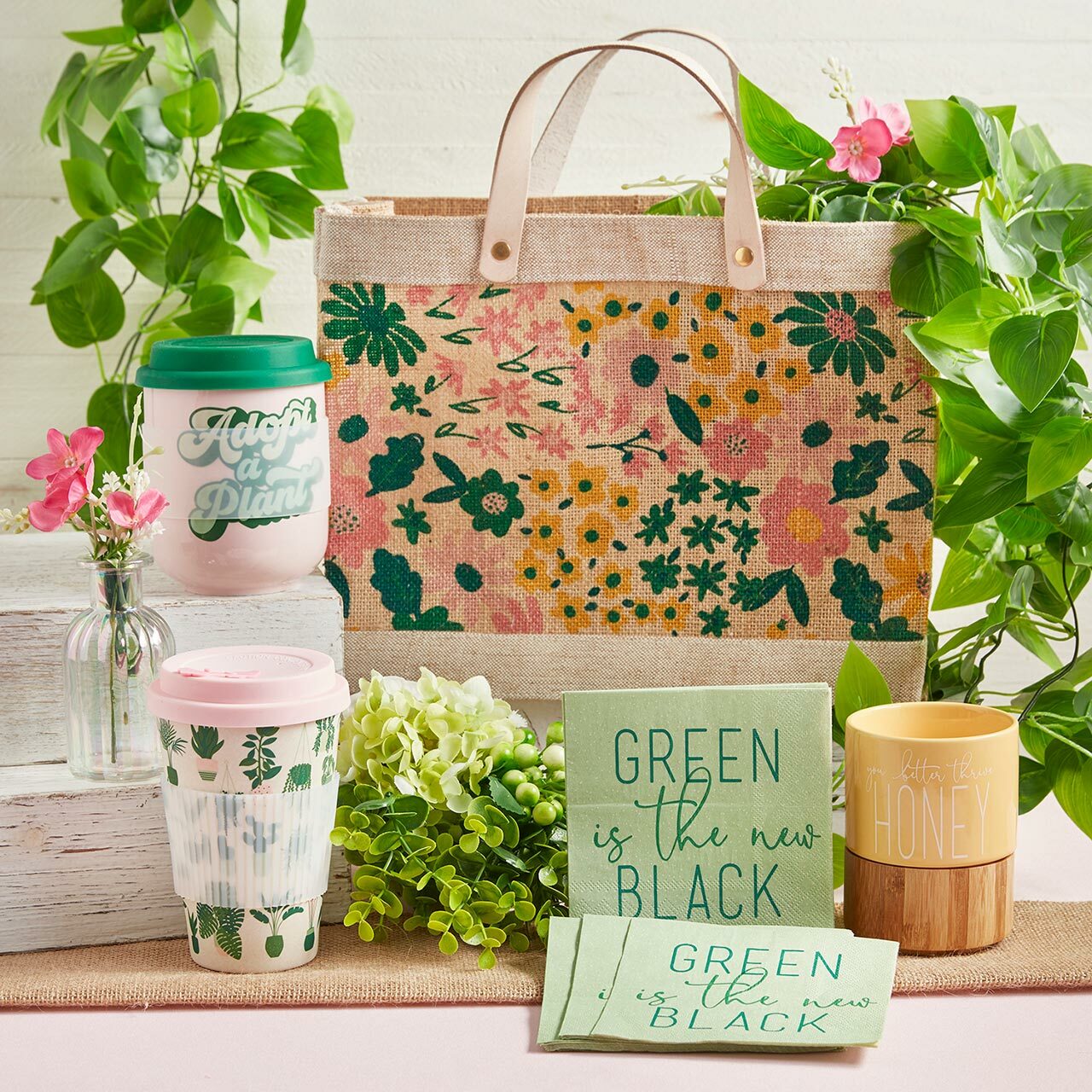 Adopt a Plant Ceramic To Go Mug | Holds 16 oz. | Eco Mug with Silicone Lid and Sleeve - Image 6