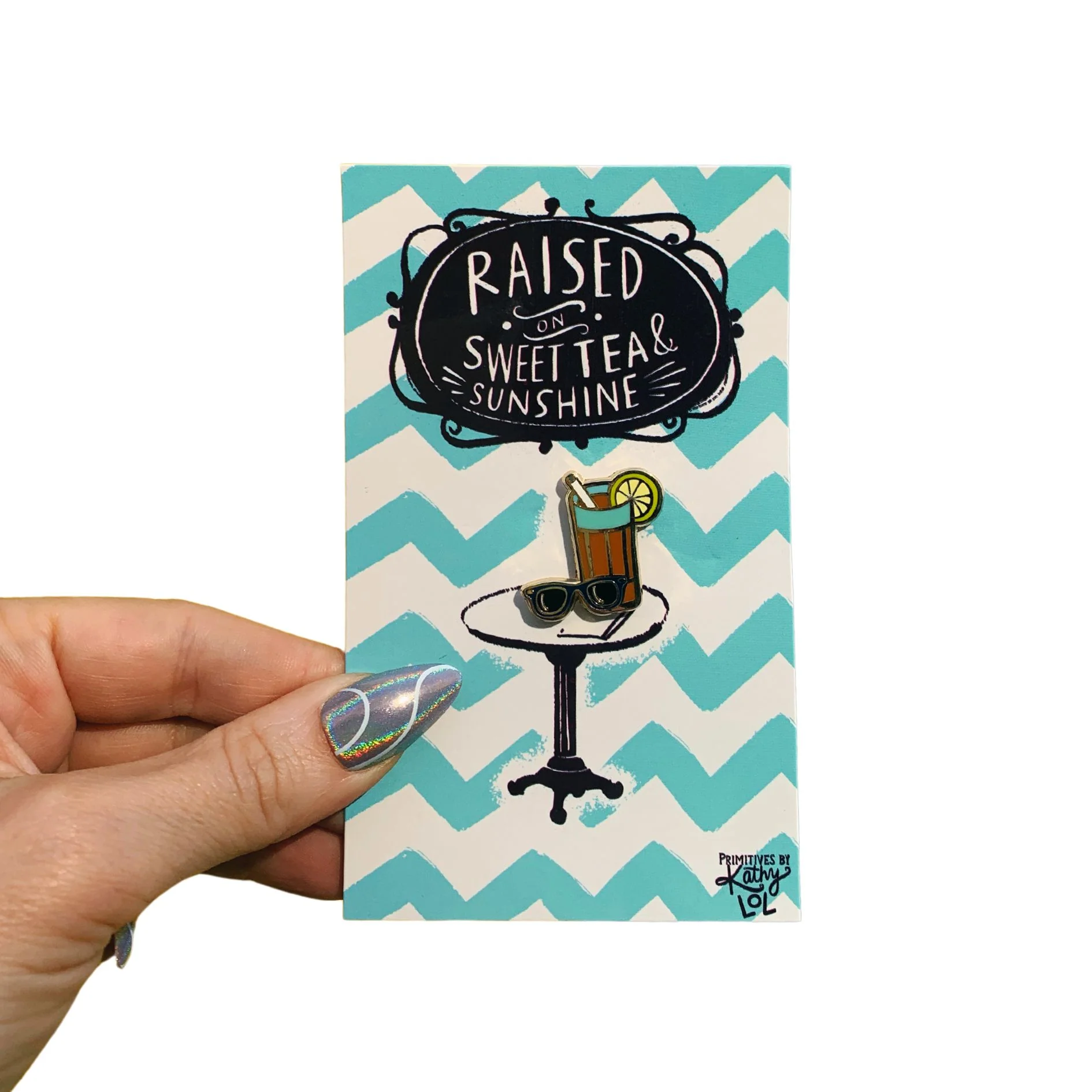 Raised On Sweet Tea & Sunshine Enamel Pin - Image 3