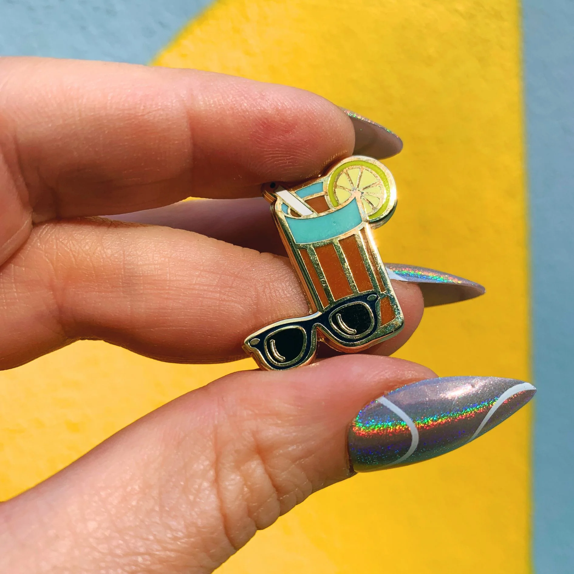 Raised On Sweet Tea & Sunshine Enamel Pin - Image 4