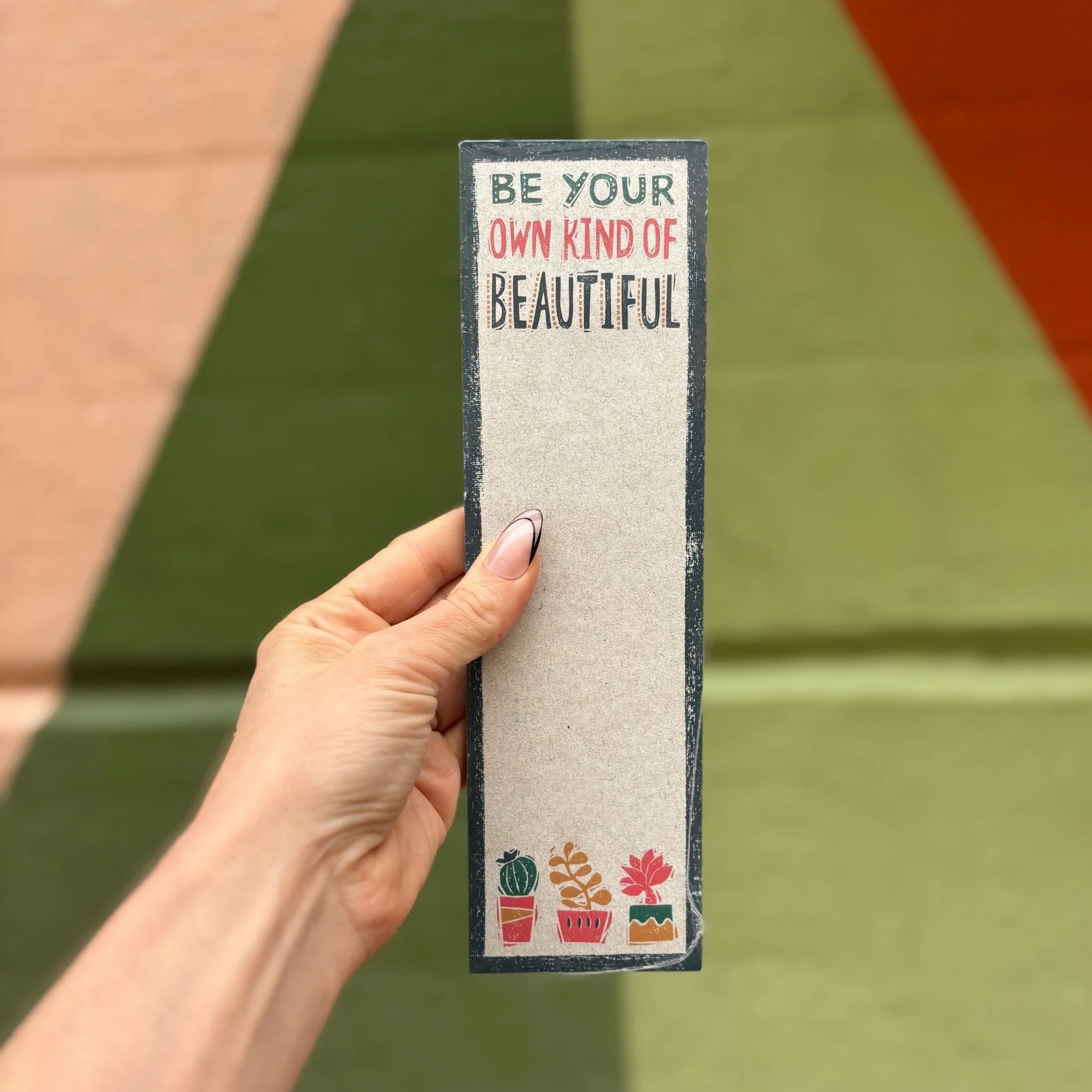 Be Your Own Kind Of Beautiful List Notepad | 9.5" x 2.75" | Holds to Fridge with Strong Magnet - Image 3