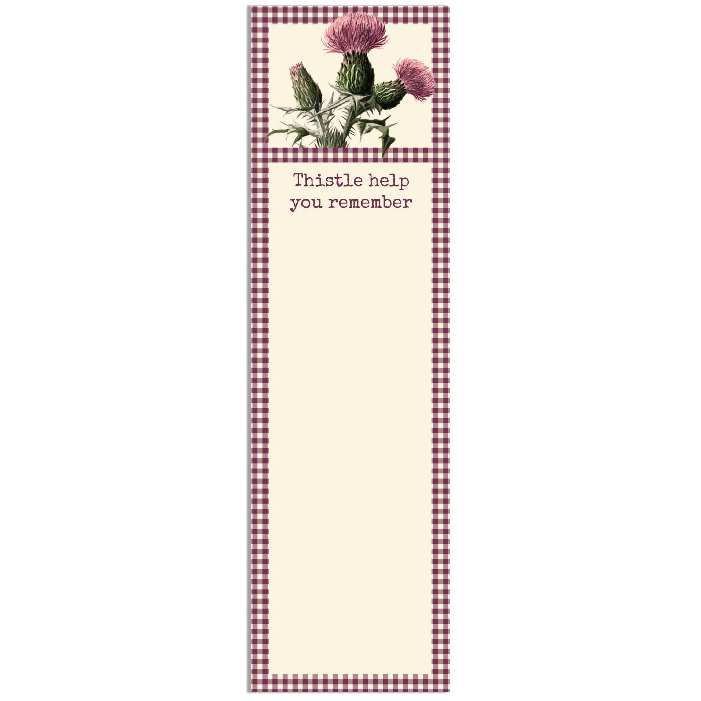 Thistle Help You Remember Magnetic List Pad | Floral Grocery Notepad - Image 2