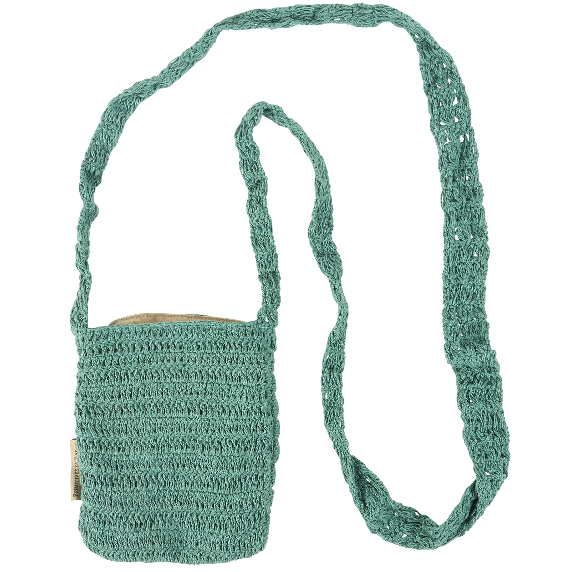 Crochet Daisy Crossbody Bag | Handmade Cotton Shoulder Sling Handbag | 6.5" x 8" - Image 3