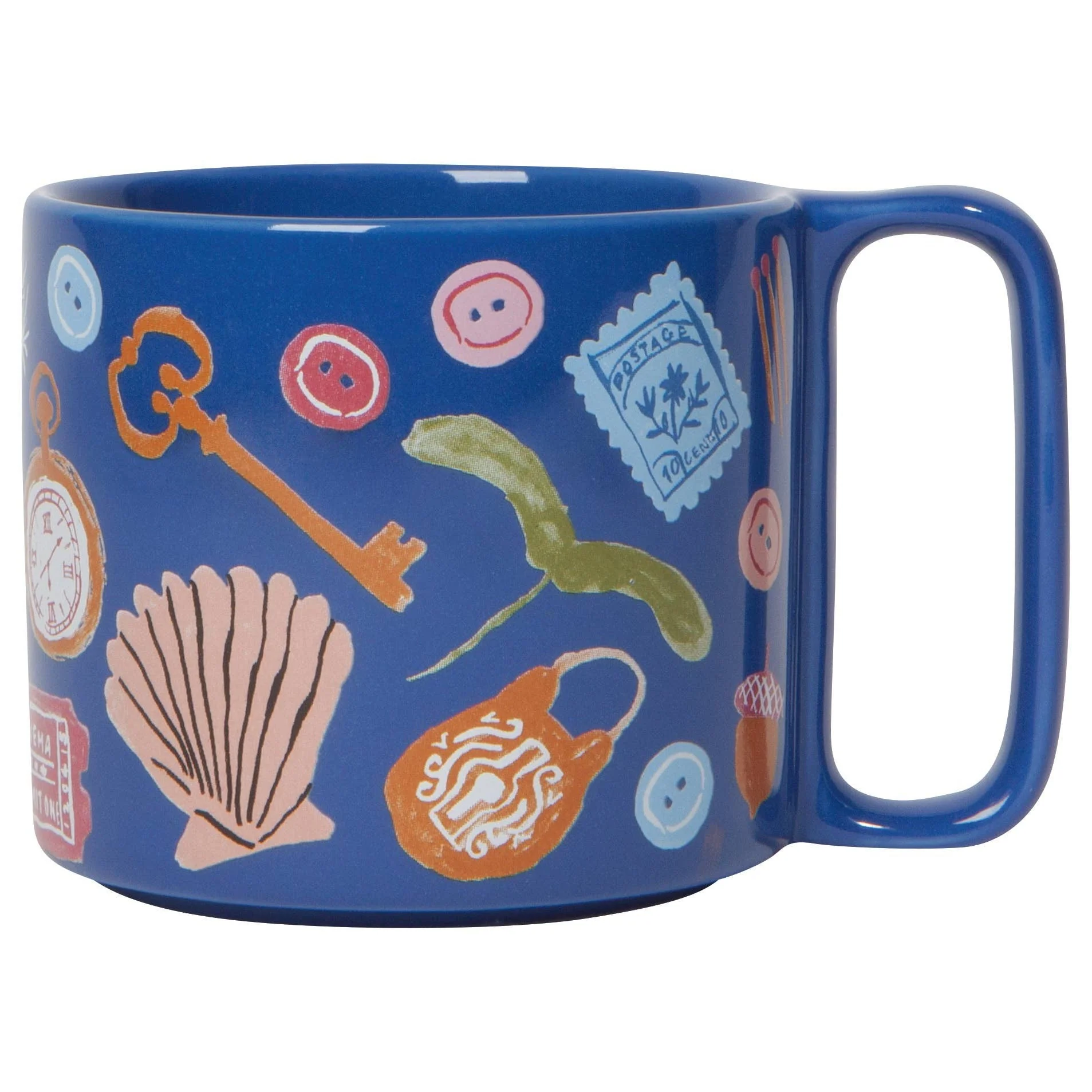 Finders Keepers Ceramic Studio Midi Mug | Cobalt Blue Coffee Tea Cup | 11 oz - Image 7