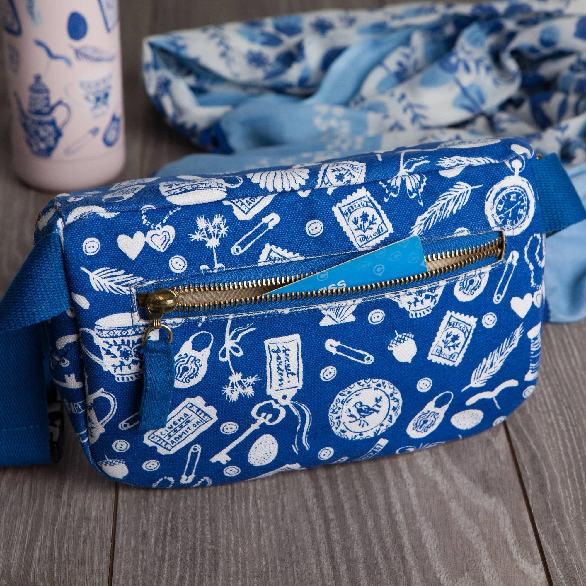 Finders Keepers Cotton Canvas Hip Bag | Adjustable Strap Waist Belt Bag Fanny Pack - Image 2