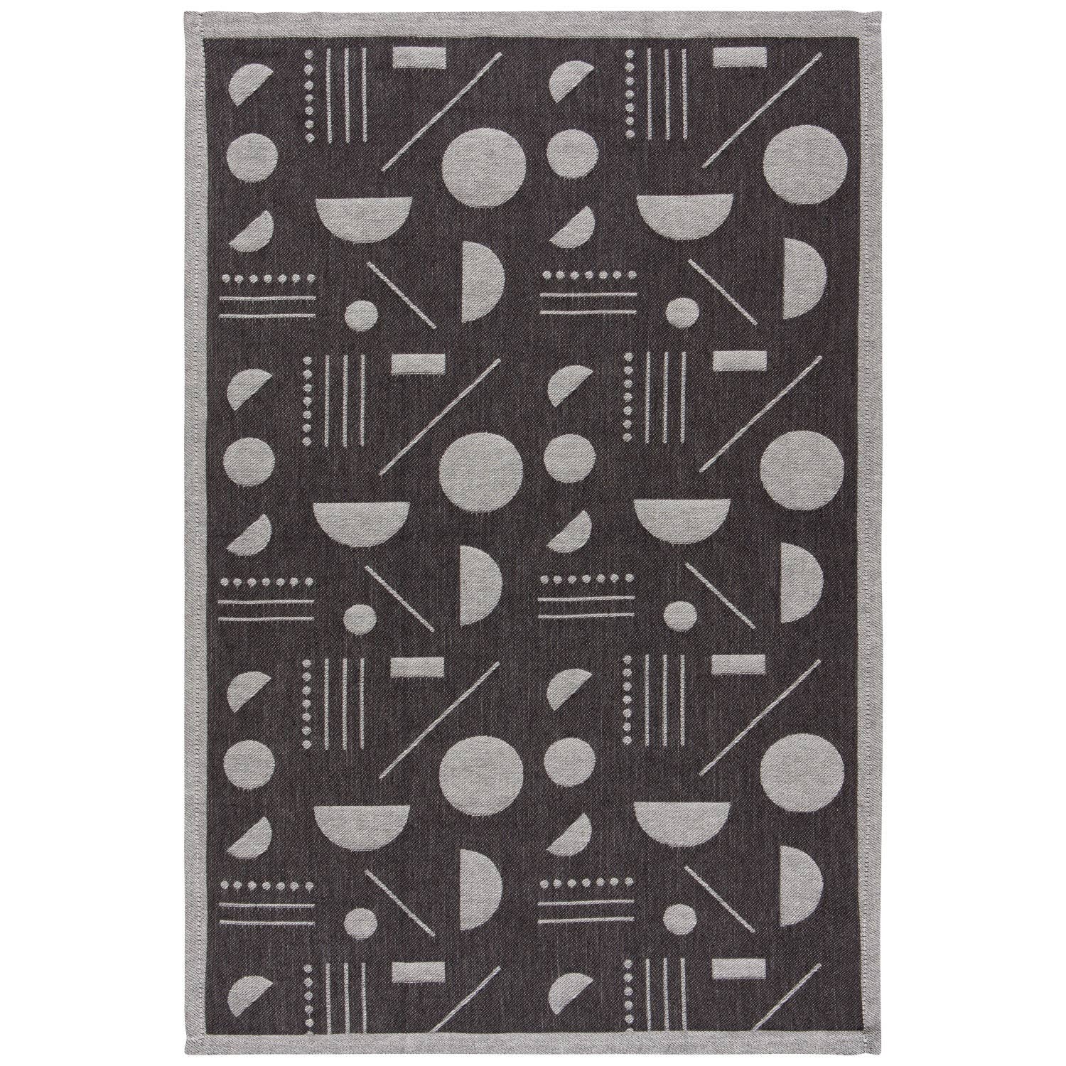 Domino Woven Cotton Jacquard Dishtowel | Geometry Modern Hand Tea Dish Cloth | 18" x 28" - Image 4