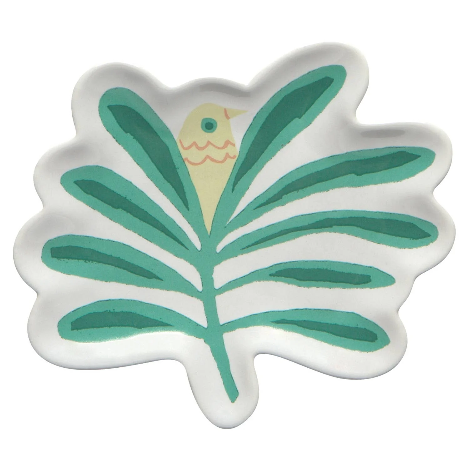 Haven Palm Tree Shaped Ceramic Trinket Tray | Catch-all Decorative Tray | 4.75” x 4” - Image 5