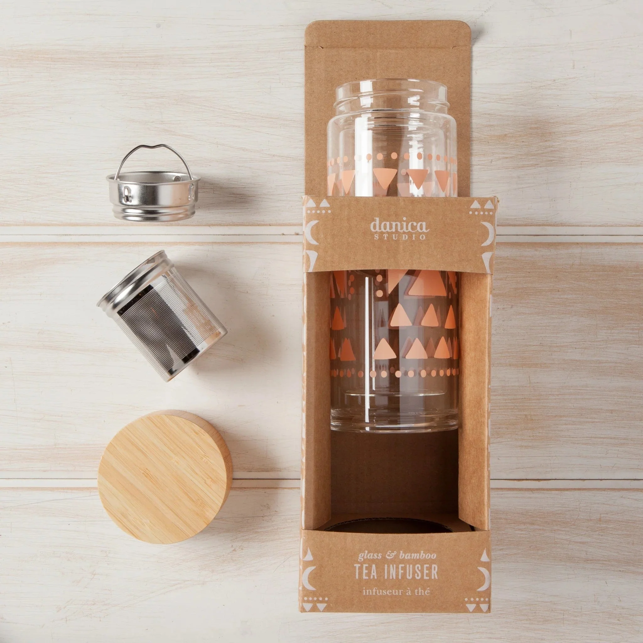 Pink Sustain Double Glass Tea Infuser Bottle | Loose Leaf Tea Holder Steeper Strainer Filter - Image 5