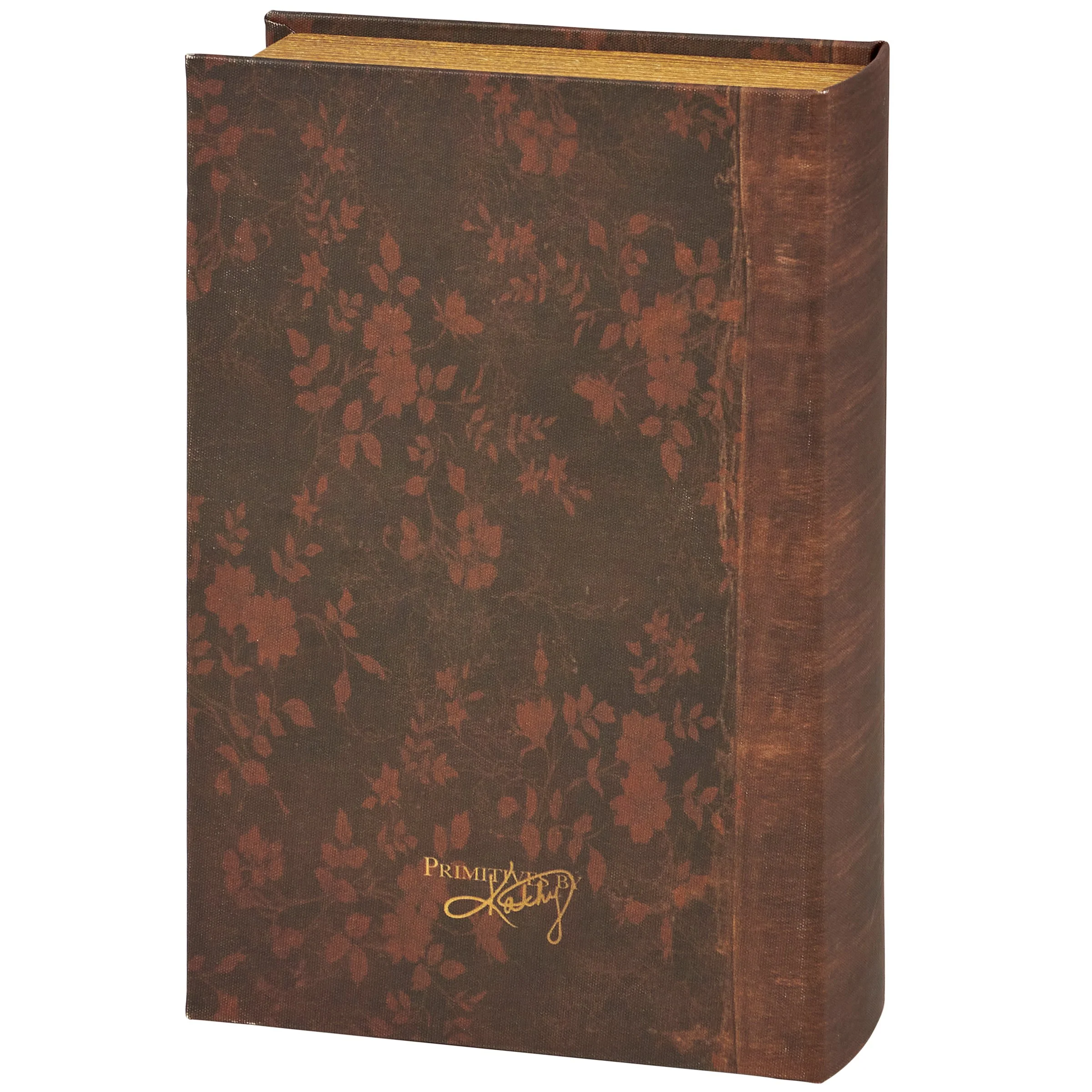 Dark Floral Velvet-Lined Canvas Book Box | 7" x 10.5" x 2.75" - Image 2