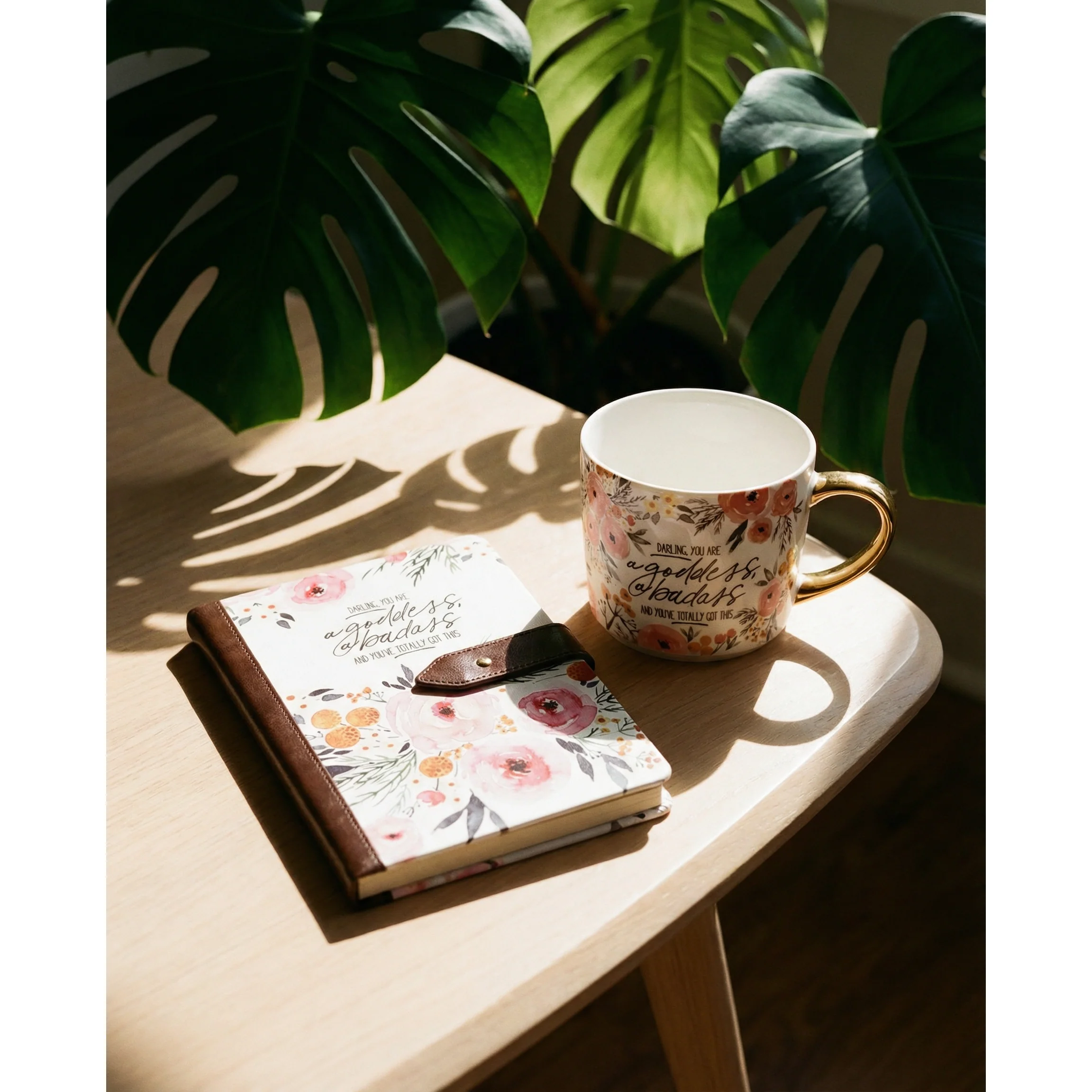 Darling You Are A Goddess A Badass Cozy Gold Handle Mug | Stoneware Coffee Tea Cup | 15oz - Image 8