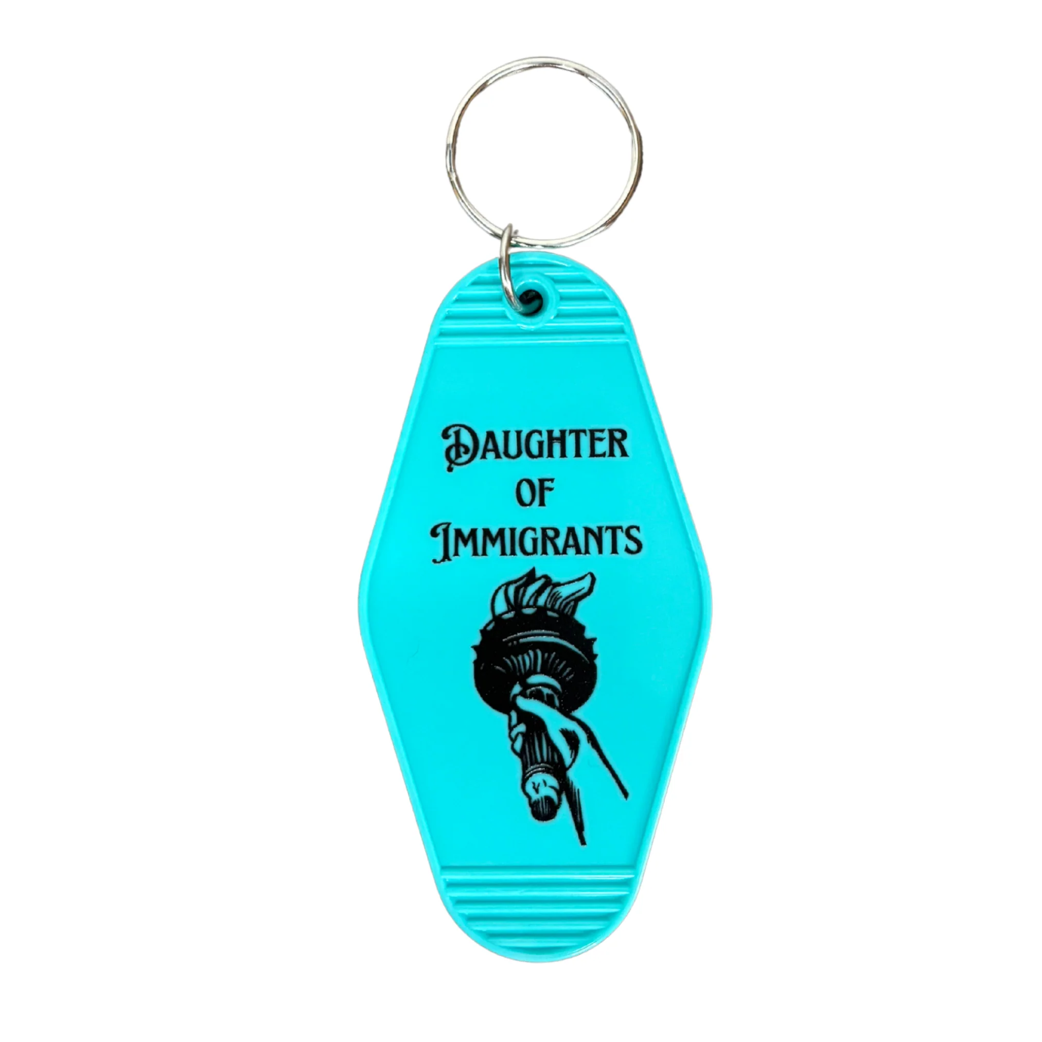 Daughter Of Immigrants Motel Style Keychain - Image 2
