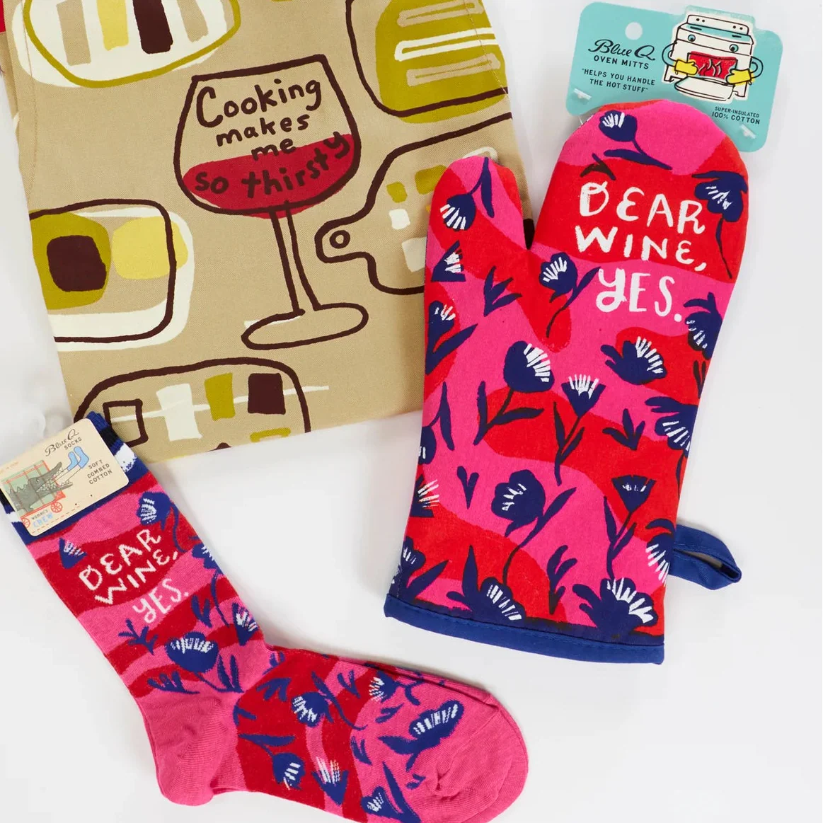 Dear Wine, Yes Thermal Oven Mitt | Kitchen Thermal Single Pot Holder | BlueQ at GetBullish - Image 10