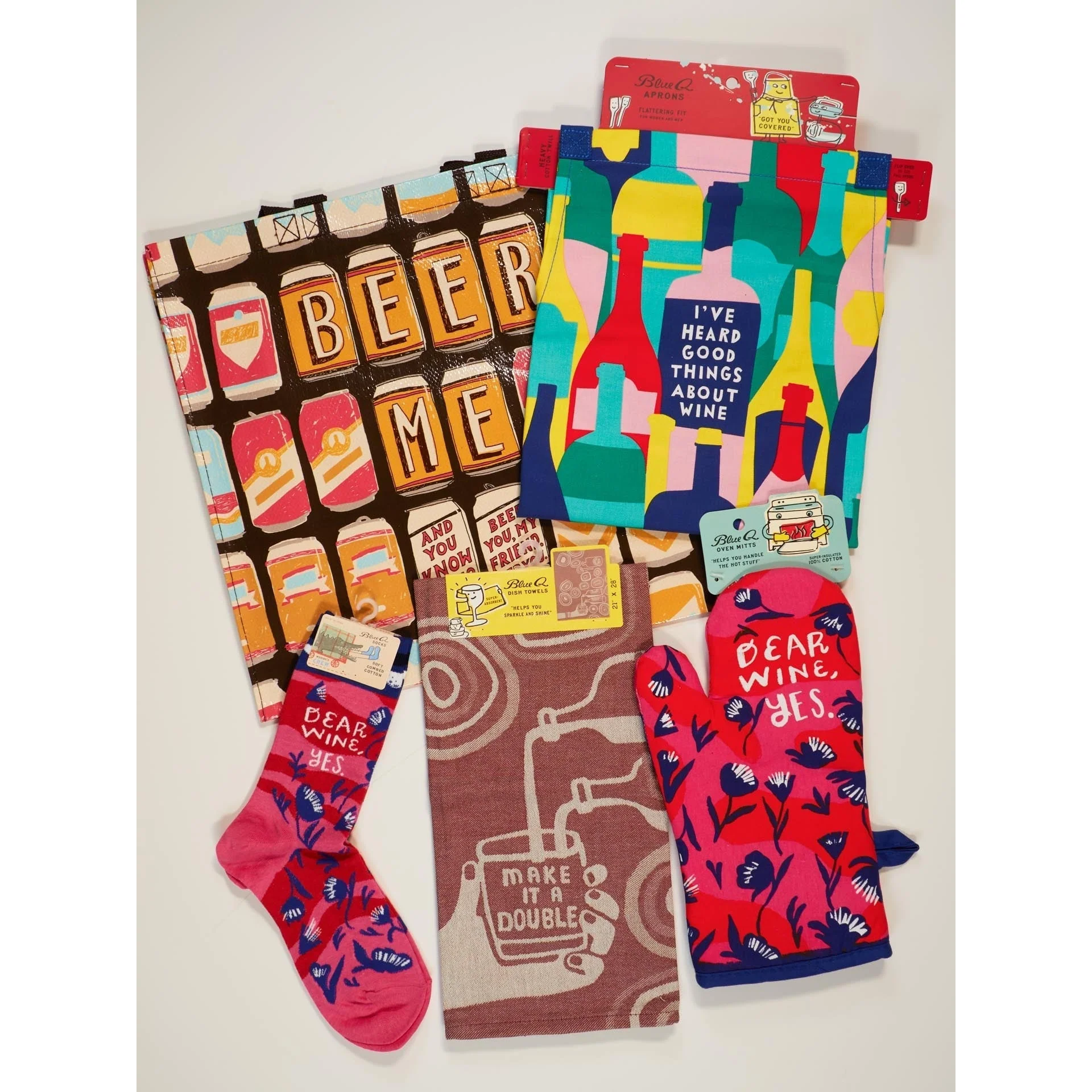 Dear Wine, Yes Thermal Oven Mitt | Kitchen Thermal Single Pot Holder | BlueQ at GetBullish - Image 5