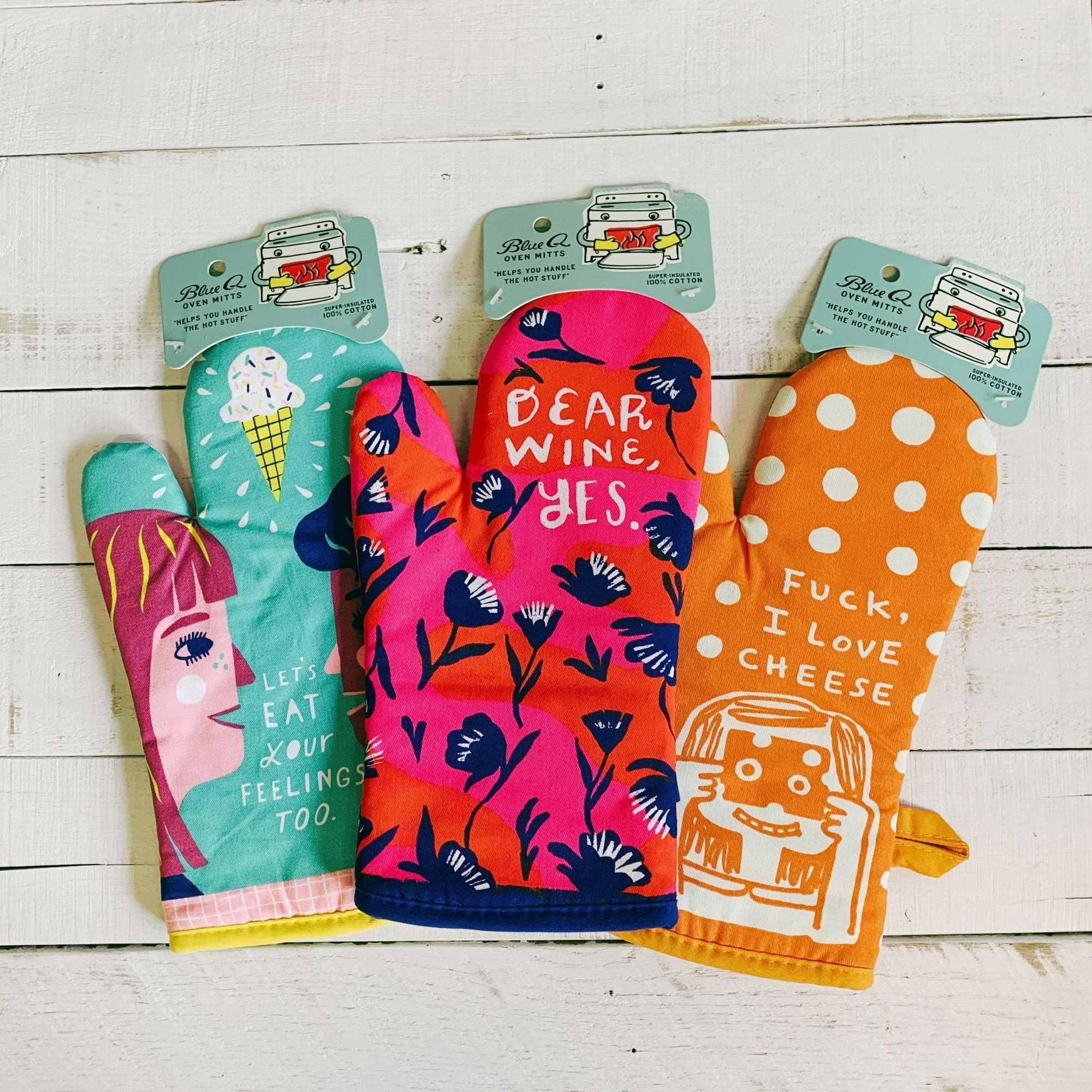 Dear Wine, Yes Thermal Oven Mitt | Kitchen Thermal Single Pot Holder | BlueQ at GetBullish - Image 8