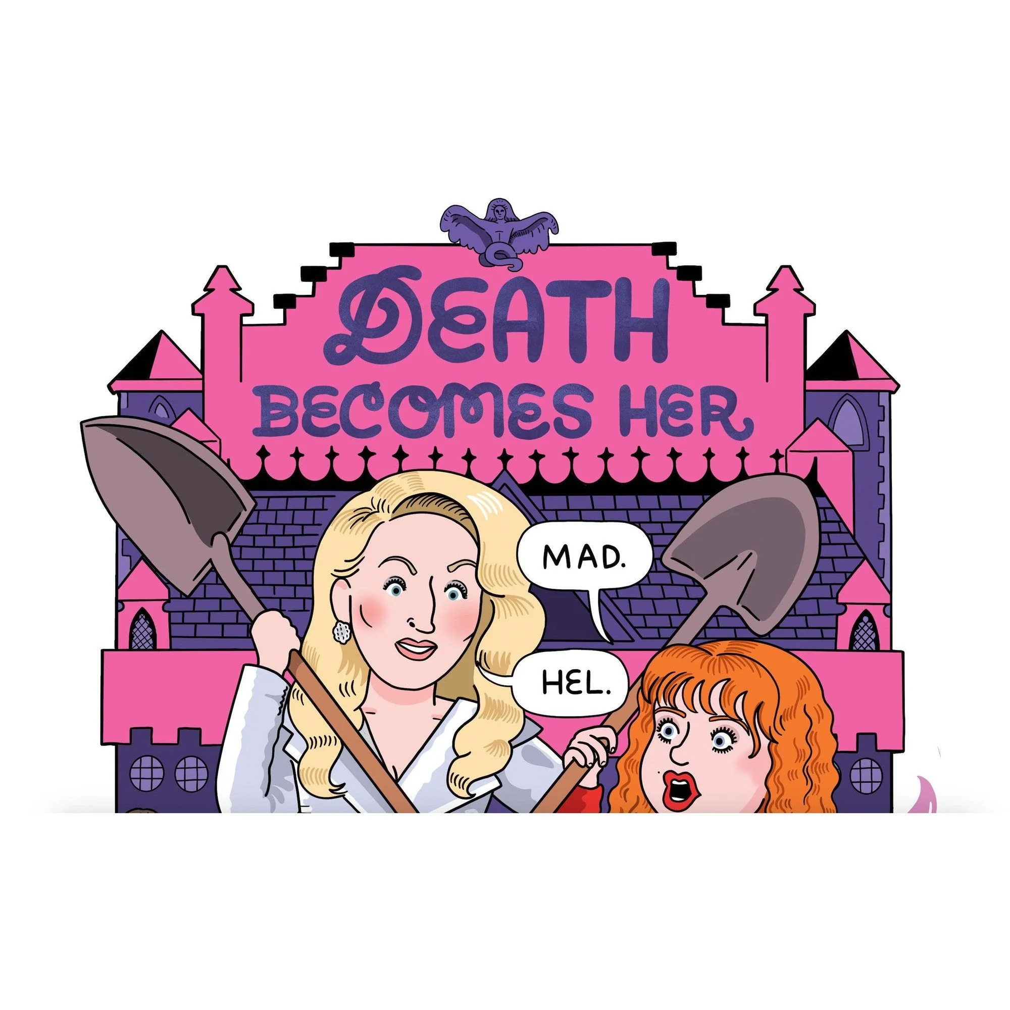 Death Becomes Her Art Print Movie Poster | Colored Illustrated Wall Decor | 8.5 x 11" Unframed - Image 4
