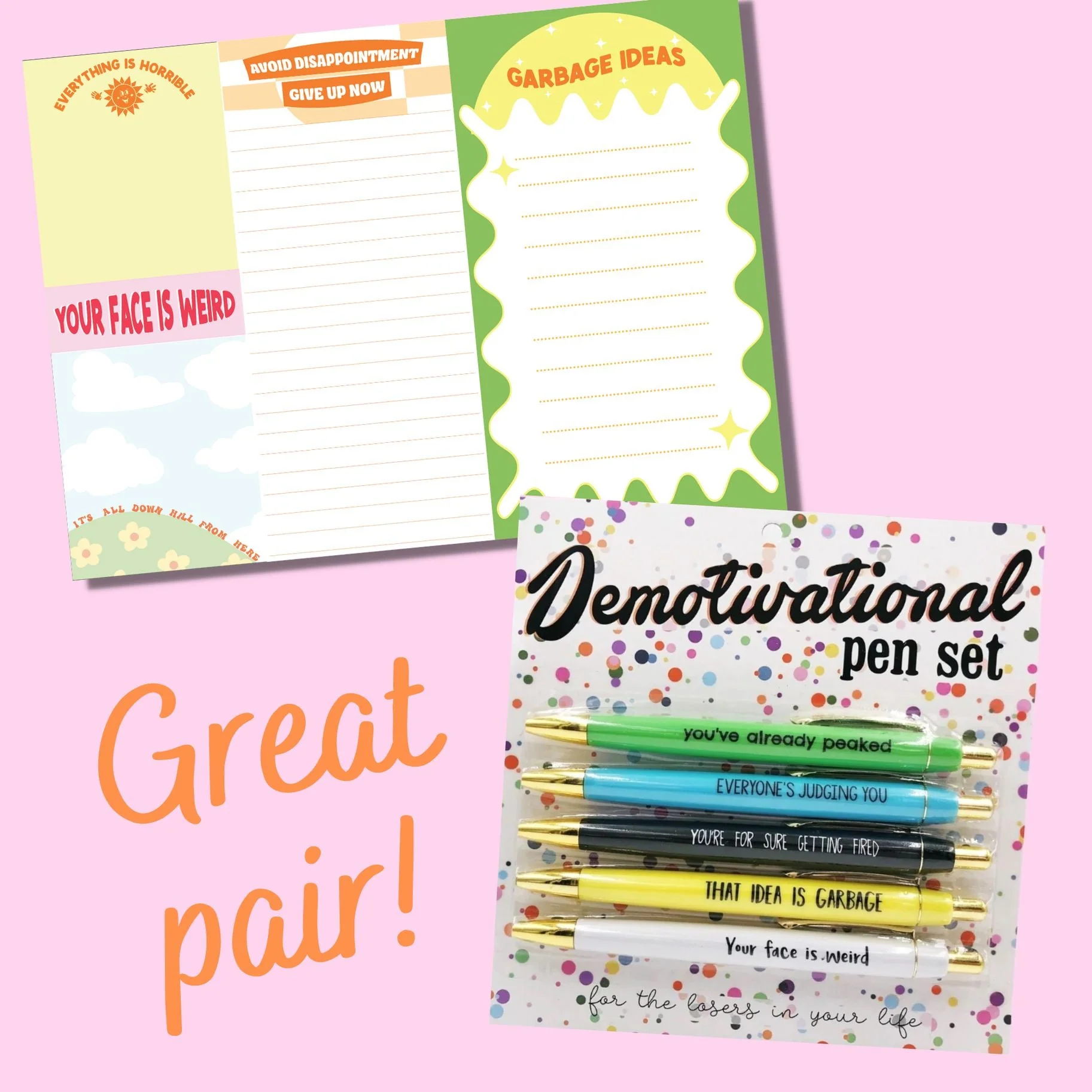 Fun Club Demotivational Notepad Set | 5 Notepads in One Giftable Set - Image 5
