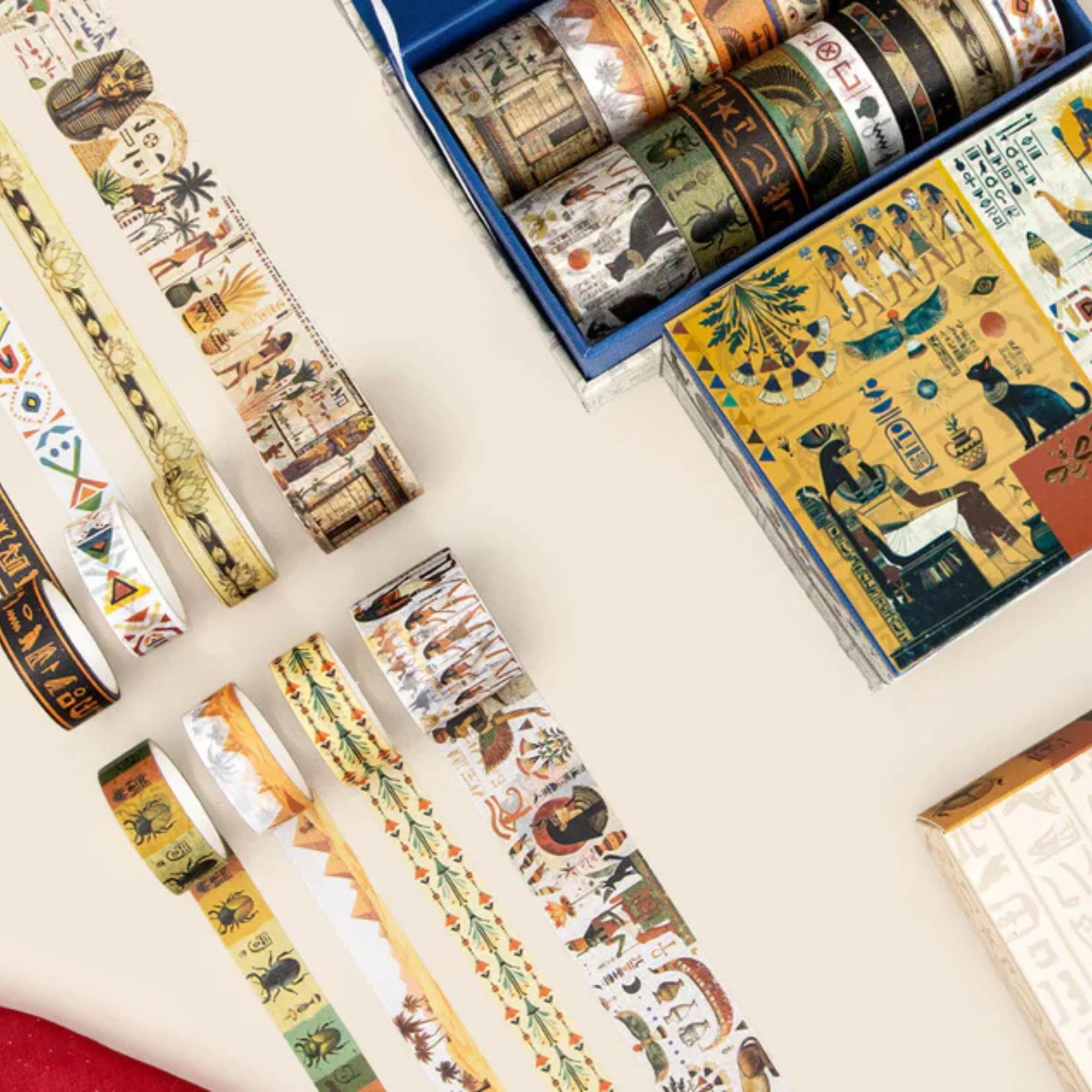 Desert Oath Egyptian Washi Tape Set | 16 Rolls Ancient Egypt Decorative Craft Tape for Journals & Scrapbooking - Image 7