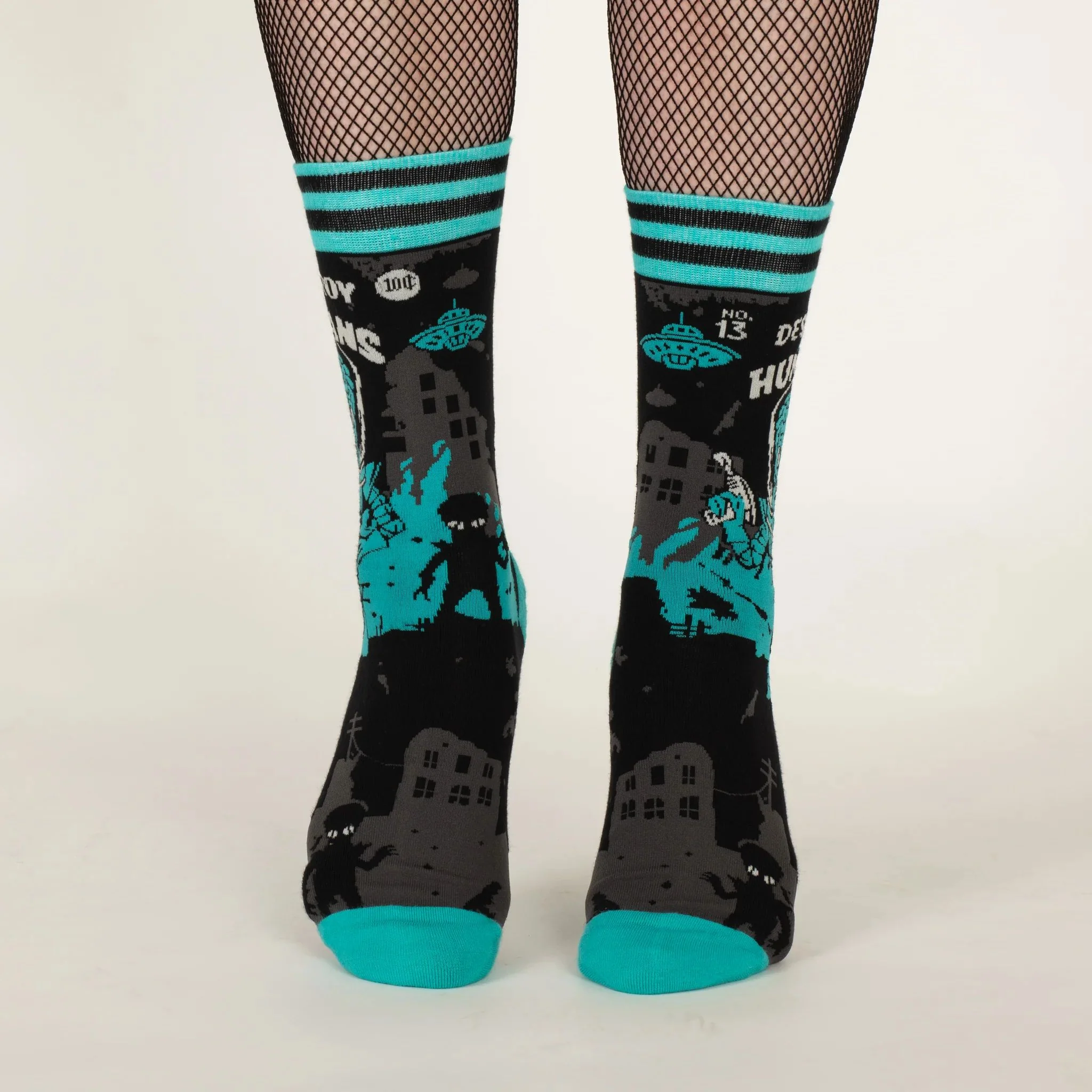 Destroy All Humans Crew Socks | Alien Horror Themed Socks - Image 8