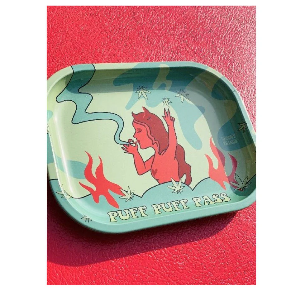 Devil's Puff Puff Pass Rolling Tray | Metal | 7" x 5.5" - Image 3