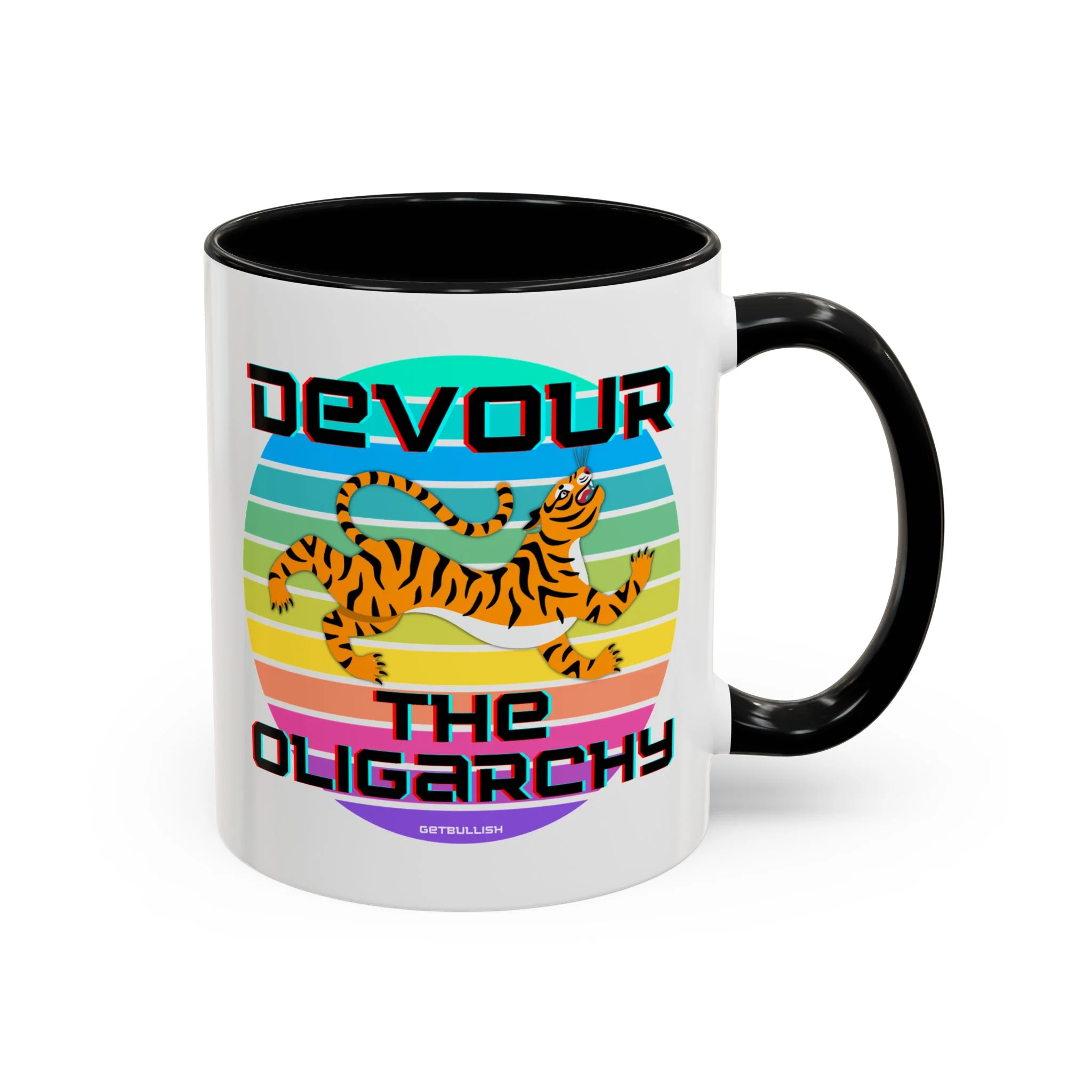 Devour The Oligarchy Accent Coffee Mug 11oz - Image 3