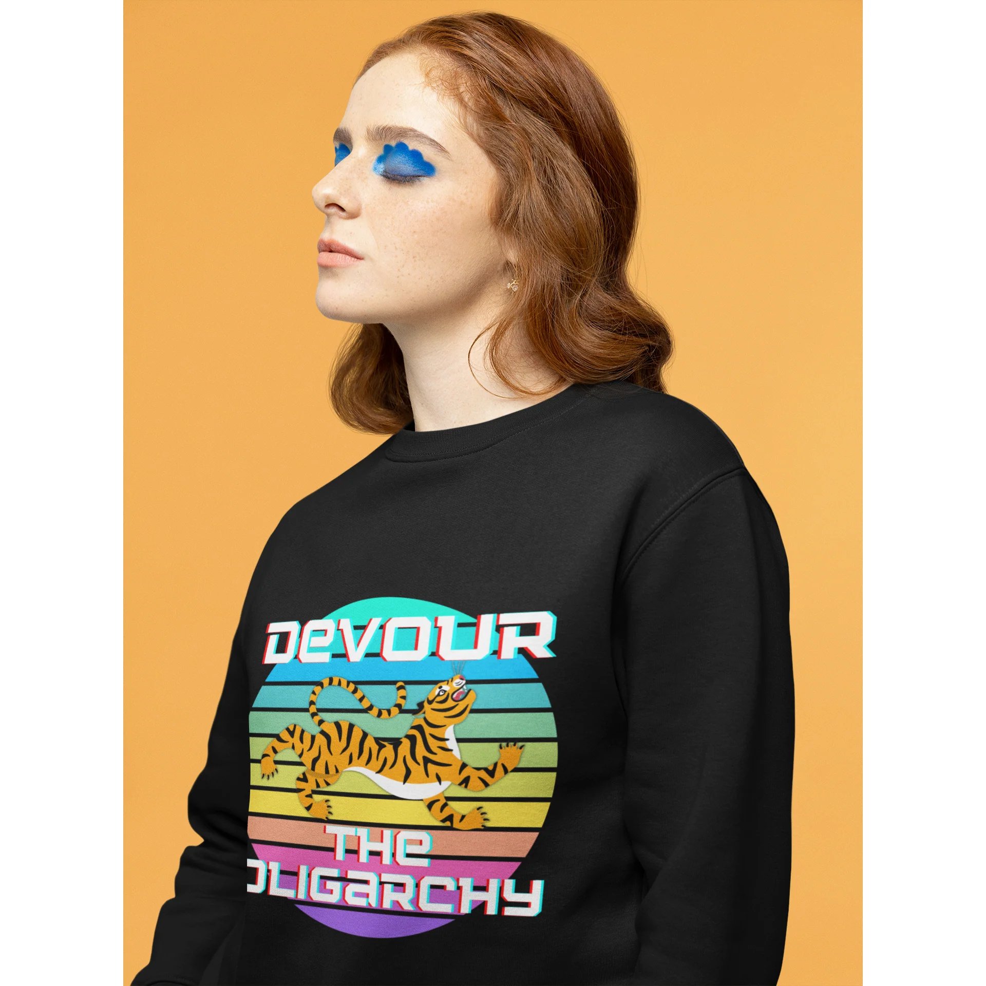 Devour the Oligarchy Unisex Heavy Blend™ Crewneck Sweatshirt | Funny Political Pullover [Sizes S-5X] - Image 14