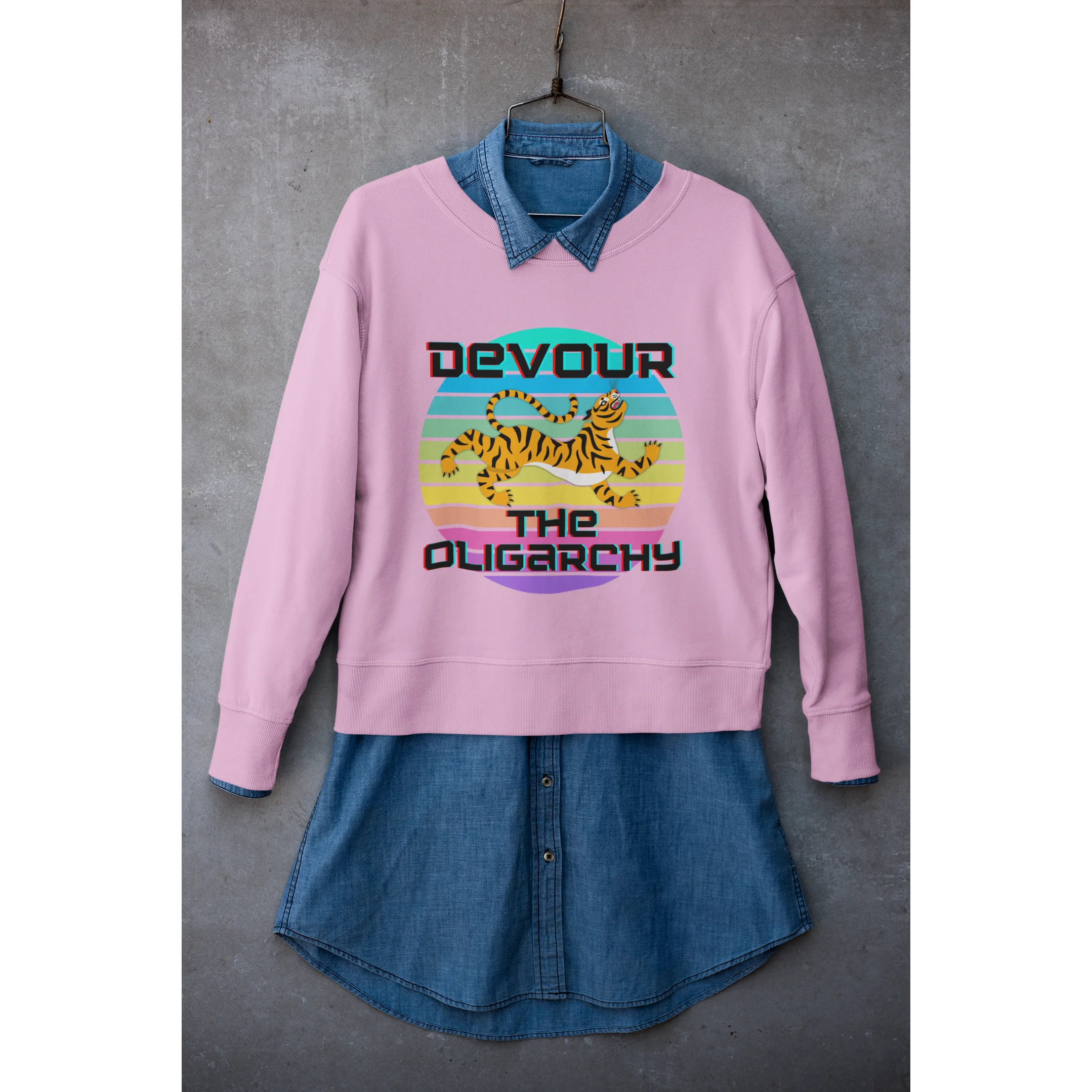 Devour the Oligarchy Unisex Heavy Blend™ Crewneck Sweatshirt | Funny Political Pullover [Sizes S-5X] - Image 15