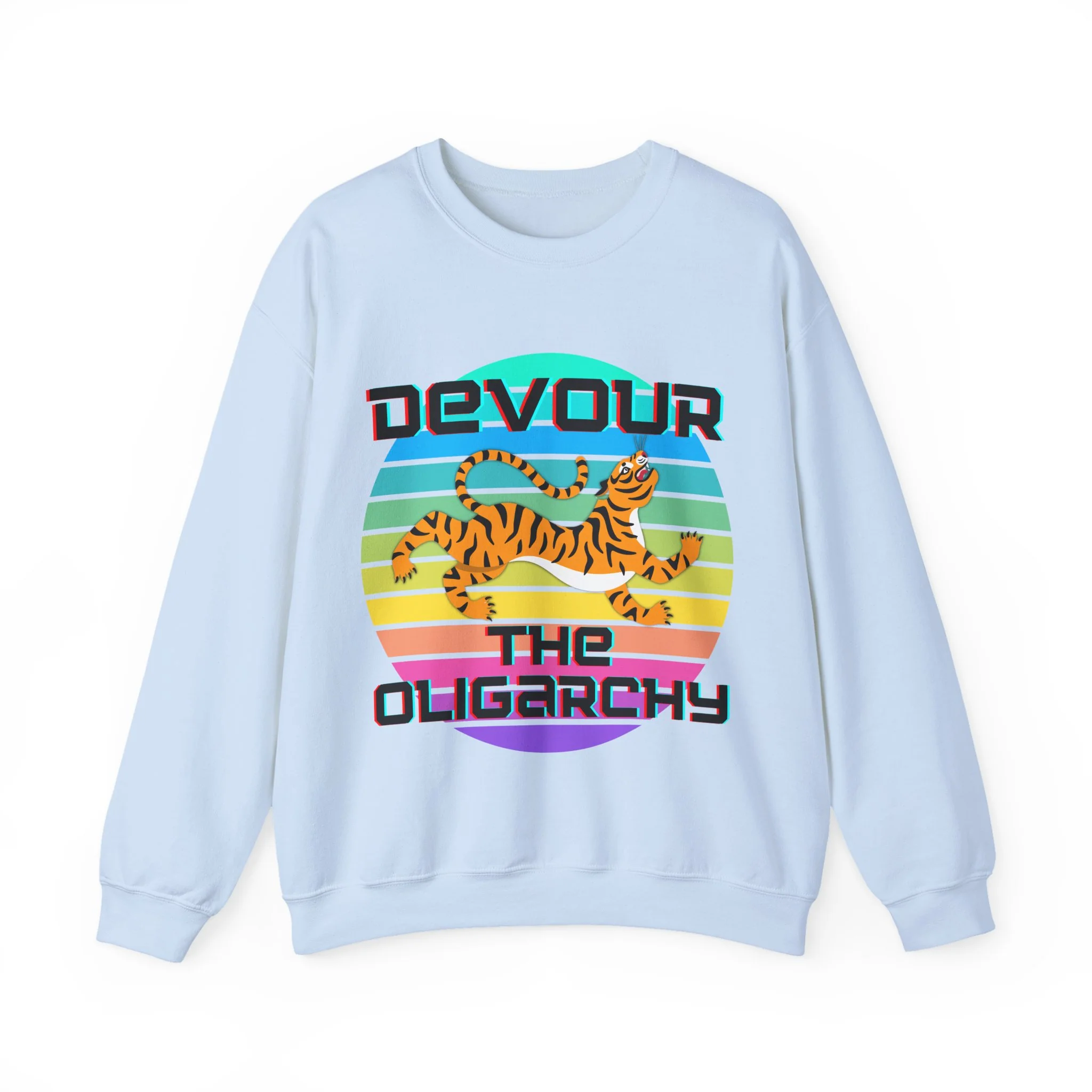 Devour the Oligarchy Unisex Heavy Blend™ Crewneck Sweatshirt | Funny Political Pullover [Sizes S-5X] - Image 7