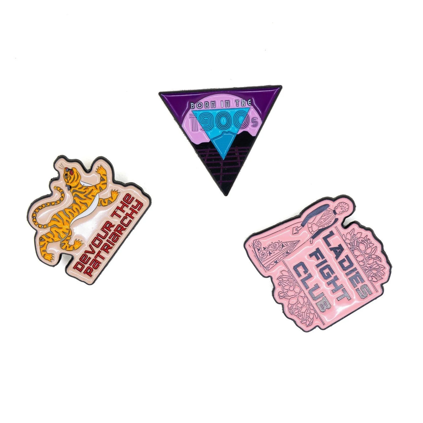 Devour the Patriarchy Feminist Tiger Enamel Pin, Lapel Pin - Image 11