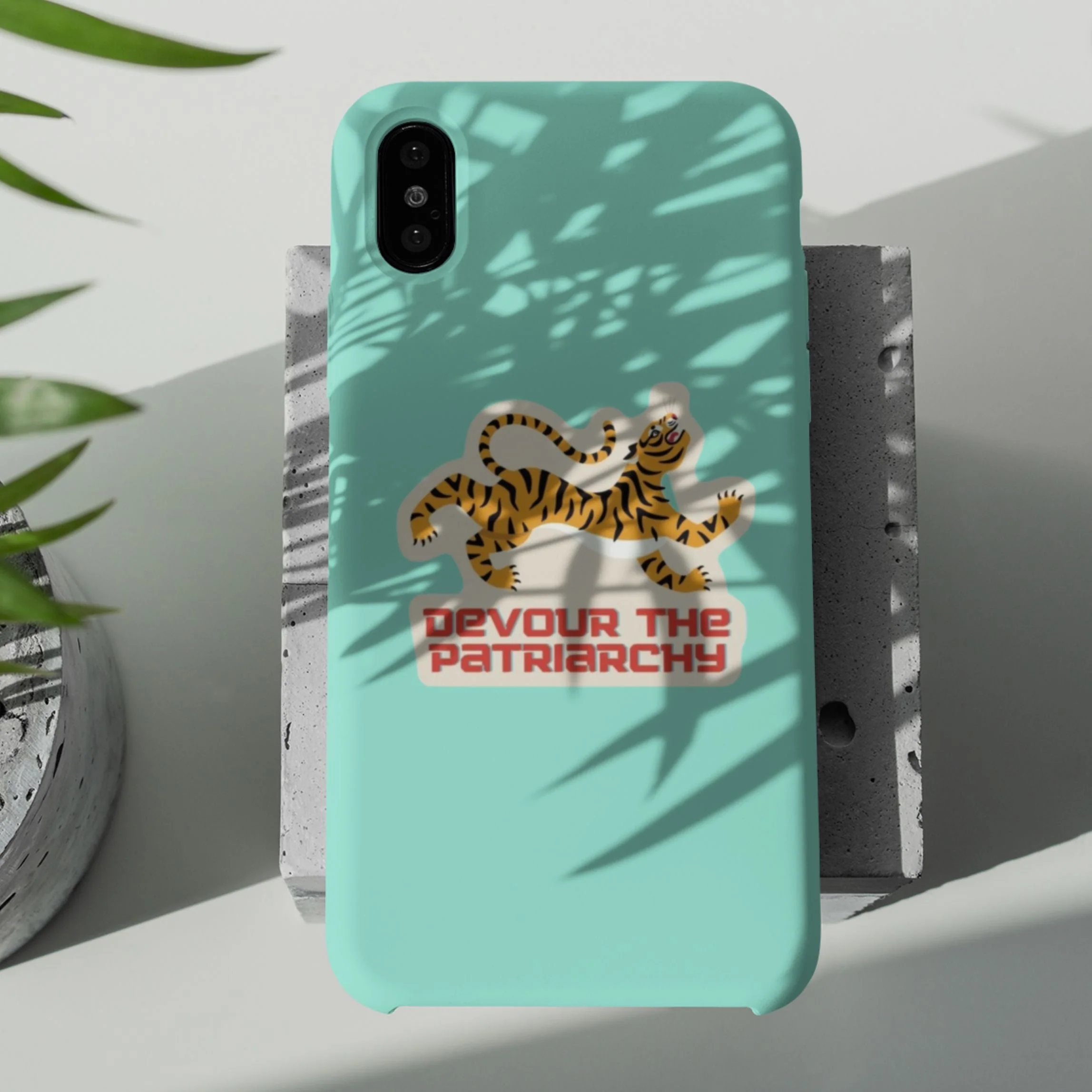 Devour the Patriarchy Feminist Vinyl Sticker 3in x 2.5in - Image 3