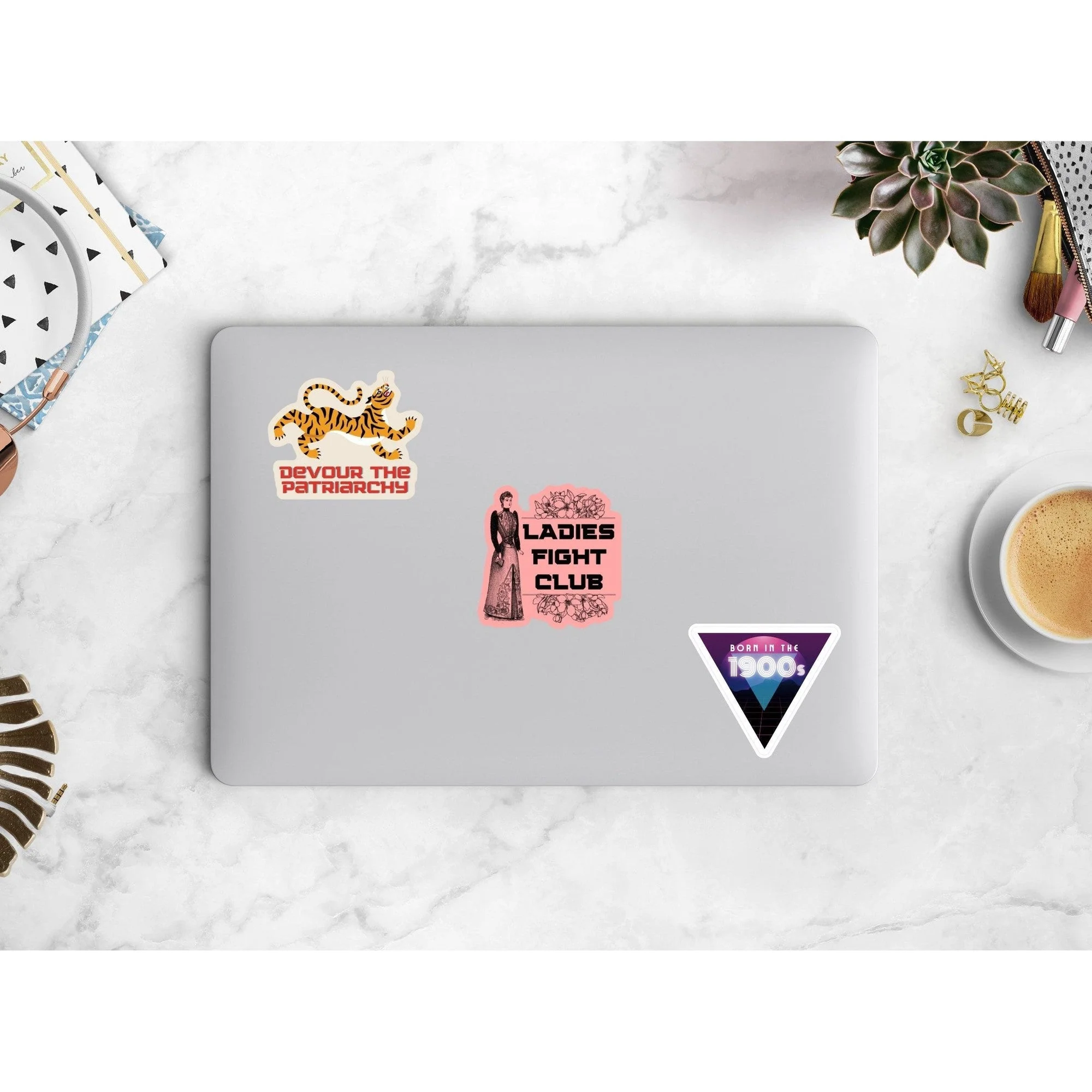 Devour the Patriarchy Feminist Vinyl Sticker 3in x 2.5in - Image 7